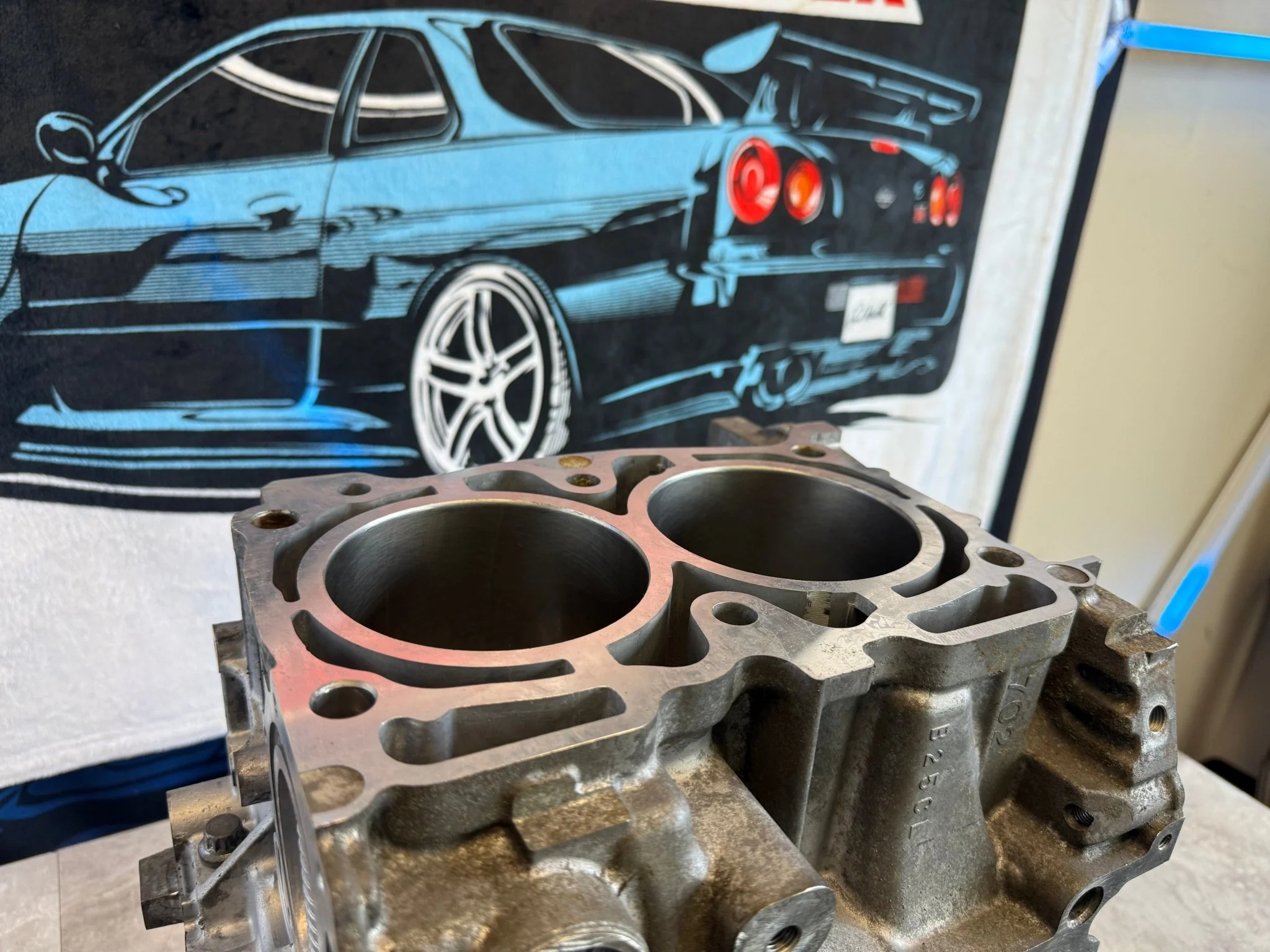EJ257 engine short block case halves 99.75 mm bored machined honed decked Subaru STi & wrx - Image 5