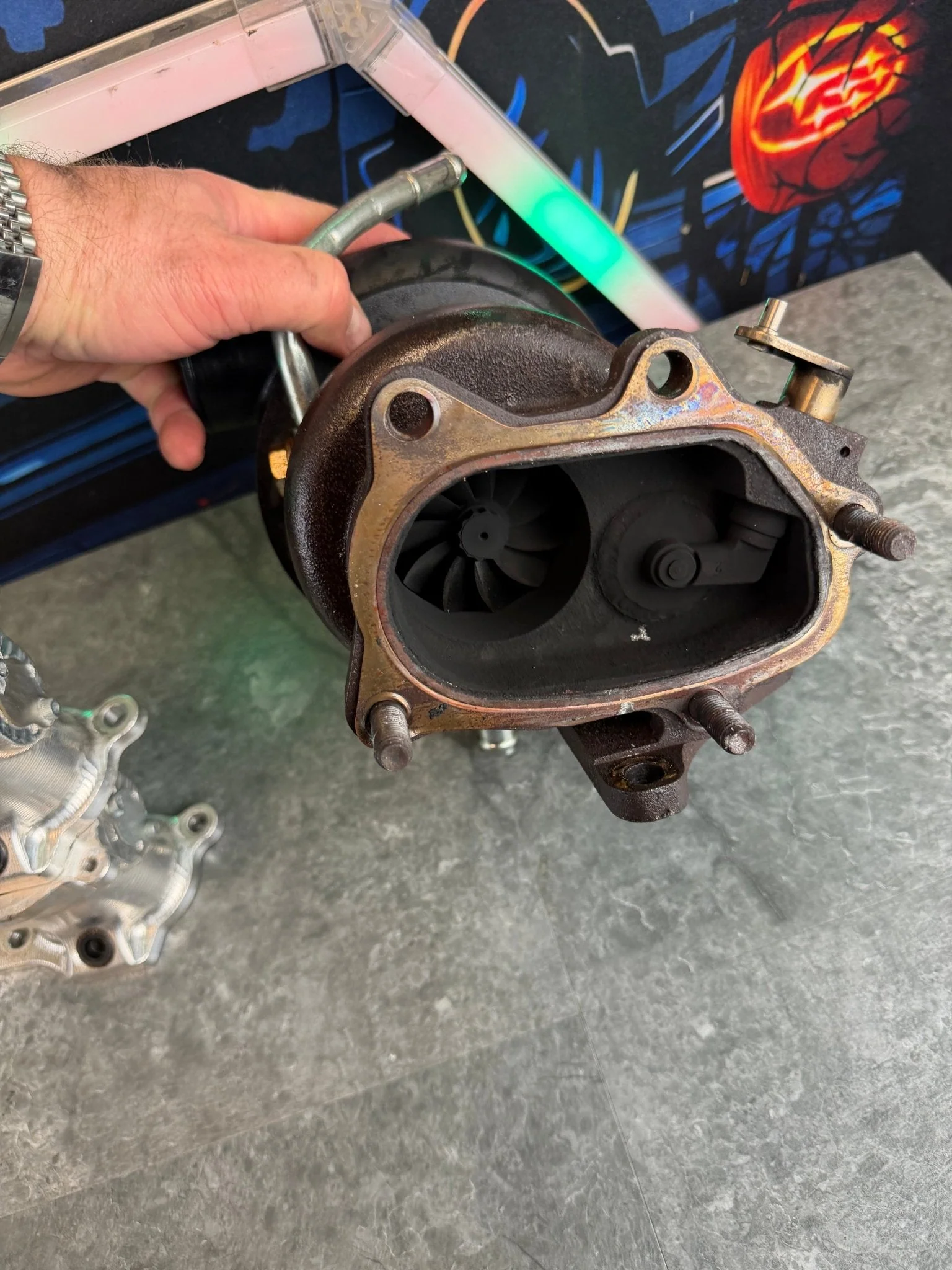 FP Black Turbo Subaru STi WRX 3.25” Compressor Cover Billet Journal Bearing 10cm - Image 3