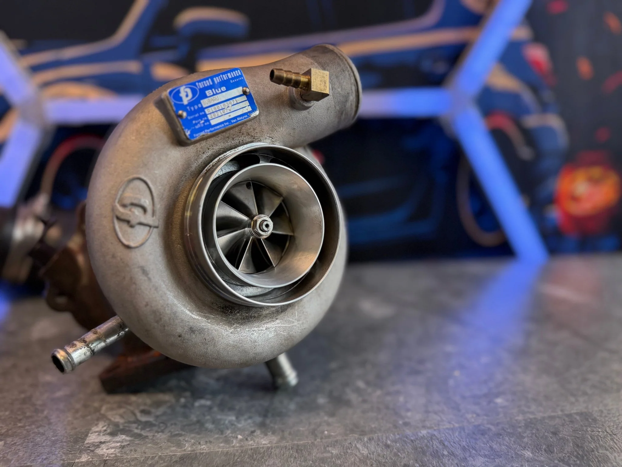 FP BLUE โ core โ turbo charger Subaru STi & wrx 84 mm FAP cover JOURNAL BEARING WELDED BILLET