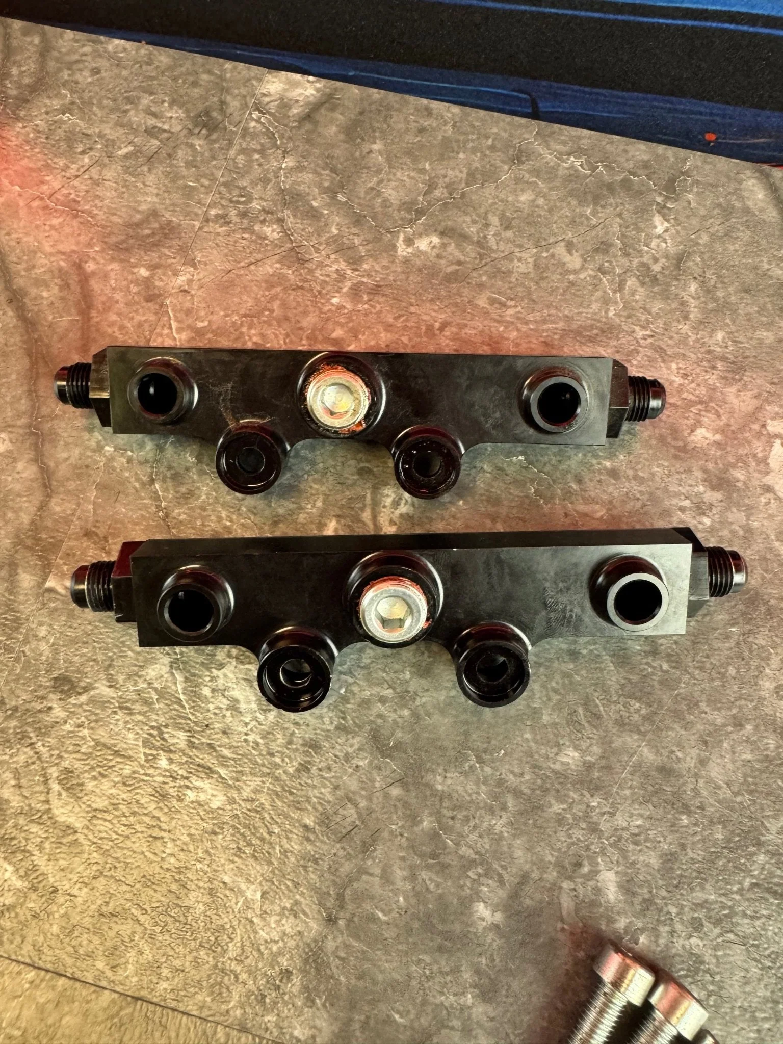 2007-2021 Subaru WRX STi IAG V2 Billet Top Feed Fuel Rails Spacers AN6 Fittings P3 - Image 2