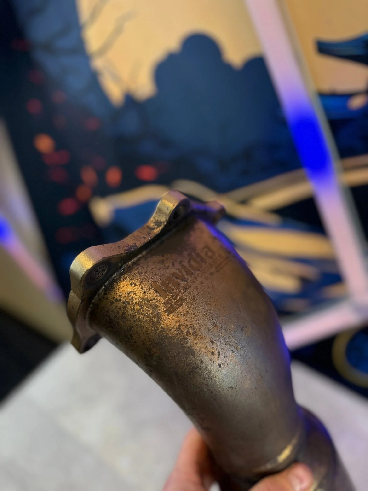 INVIDIA downpipe 3” catted divorced bell mouth 08-21 Subaru STi & 08-14 wrx