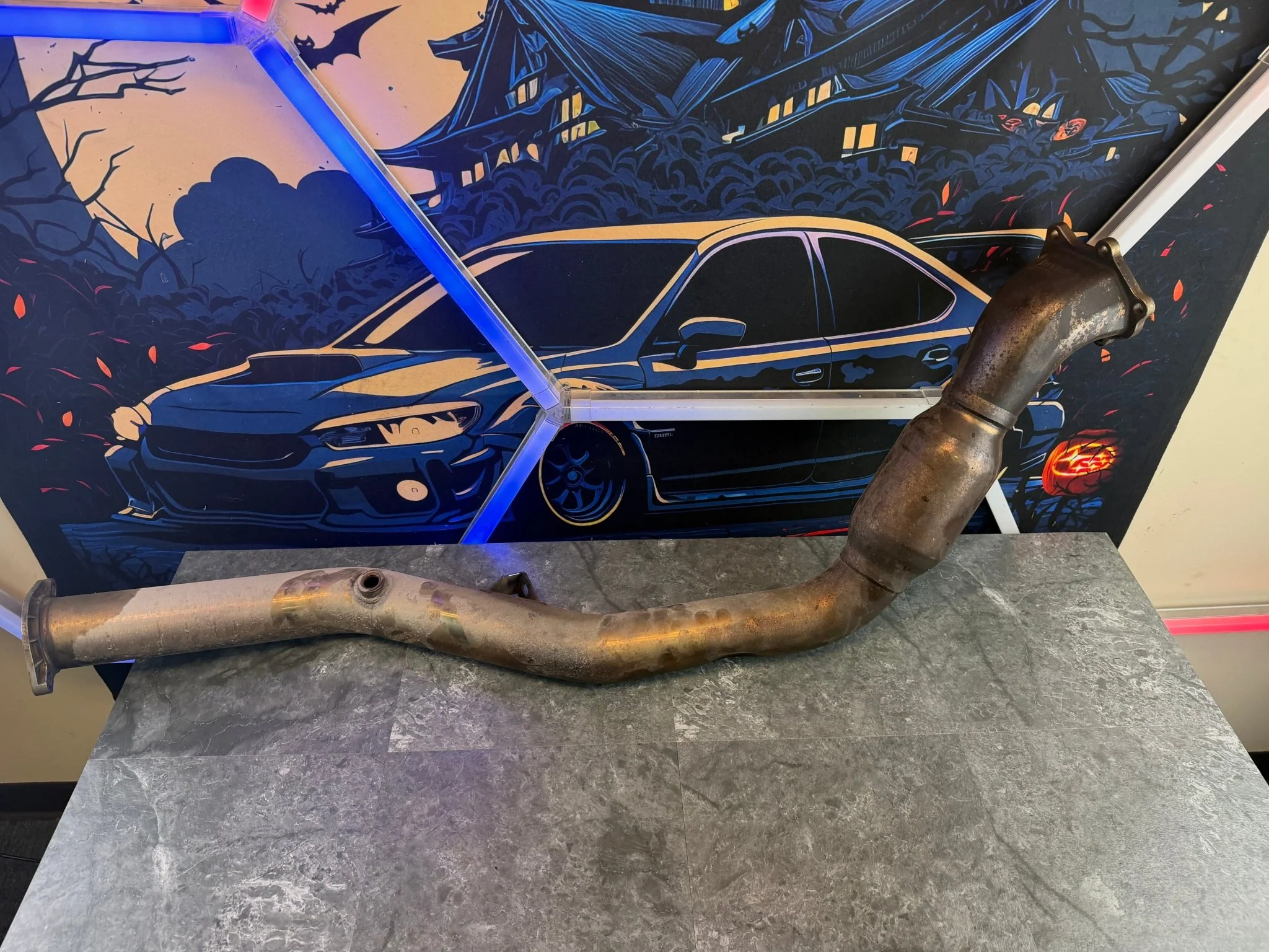 INVIDIA downpipe 3” catted divorced bell mouth 08-21 Subaru STi & 08-14 wrx