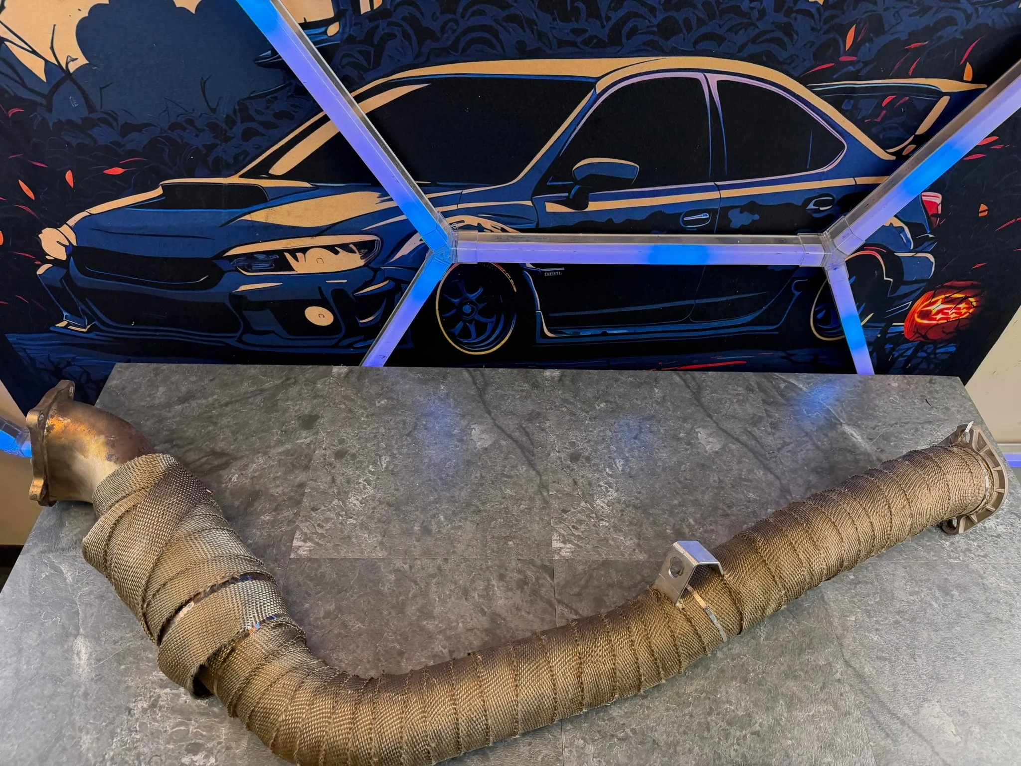 INVIDIA downpipe 3ā catted divorced bell mouth 04-07 Subaru STi & 02-07 wrx LIKE NEW