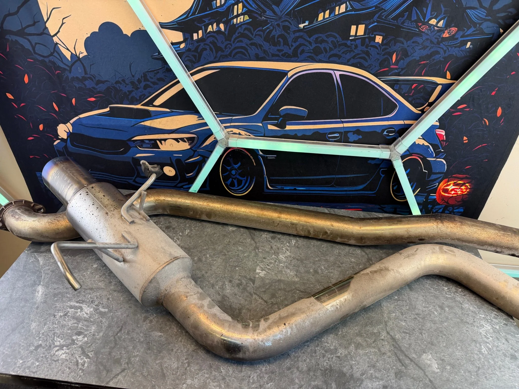 Invidia N1 race cbe catback exhaust system ti tip 08-14 wrx sedan 11-14 STi Sedan - Image 4
