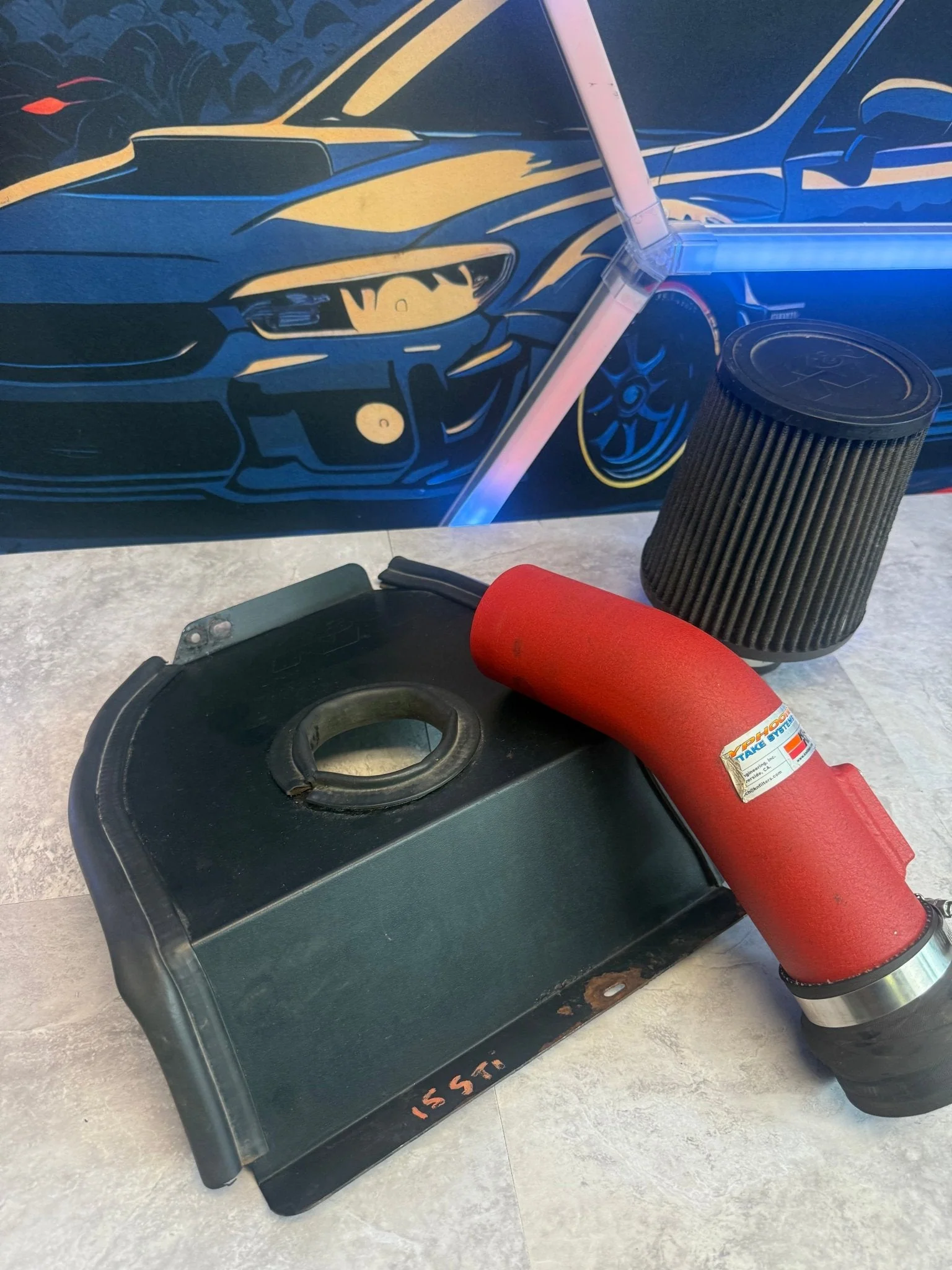 2015-2021 Subaru STi K&N Cold Air Intake / High - Flow Aluminum Tube Ej257 - Image 4