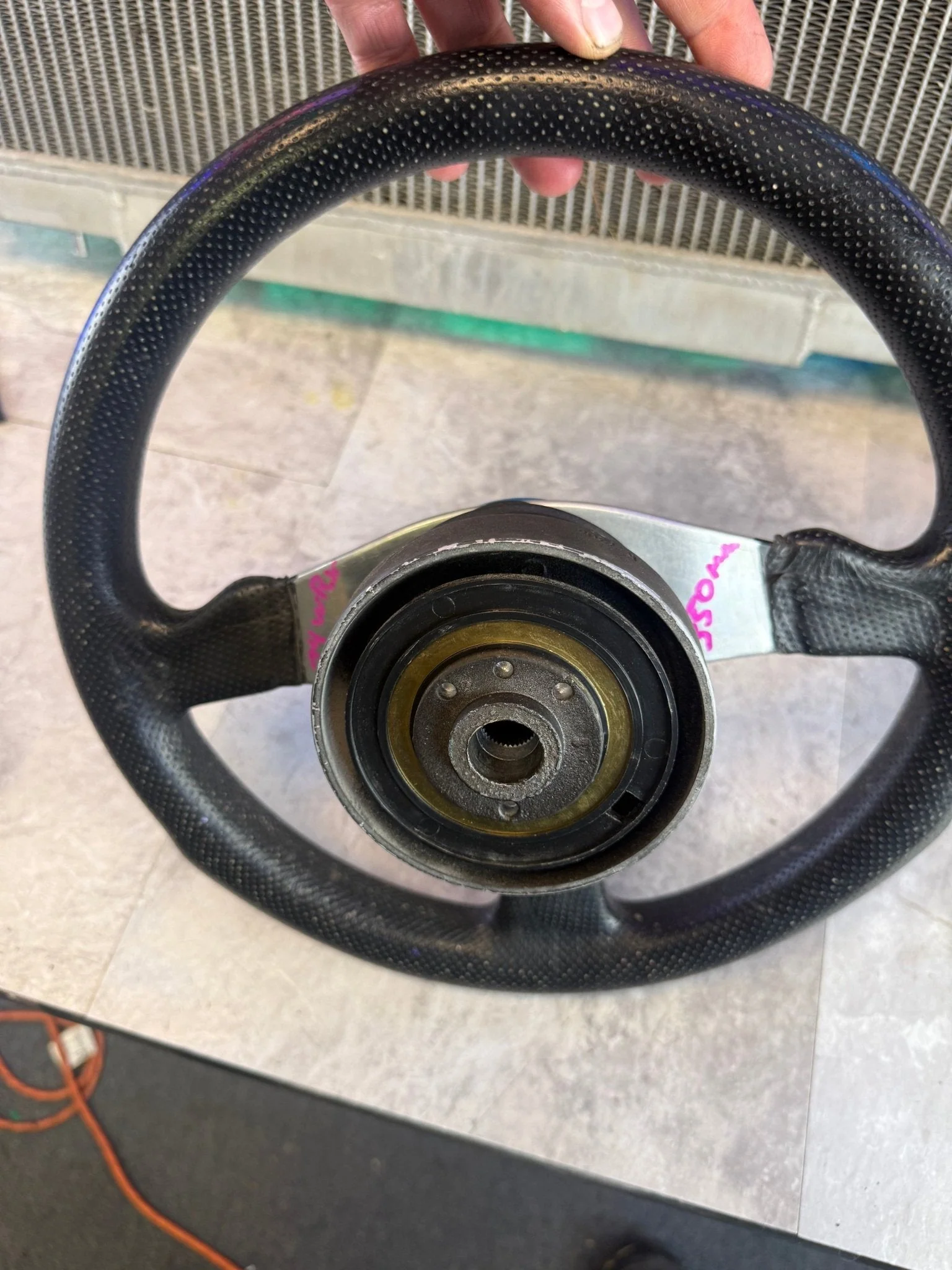Subaru WRX STi MOMO Italian Italy Leather Aftermarket Steering Wheel & W: Hub Adapter 350 MM - Image 5