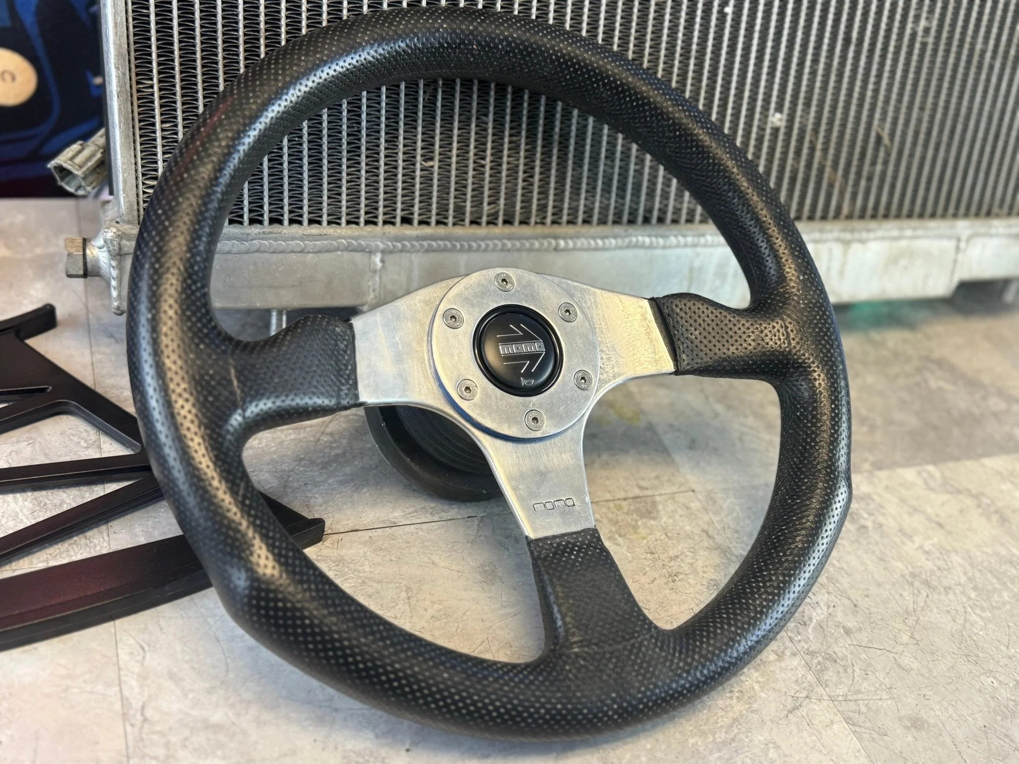 Subaru WRX STi MOMO Italian Italy Leather Aftermarket Steering Wheel & W: Hub Adapter 350 MM - Image 8