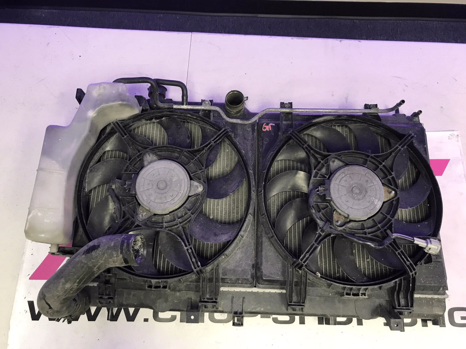 2008-2014 Subaru Impreza WRX STi OEM Radiator Cooling Assy Fans Shroud - Image 6
