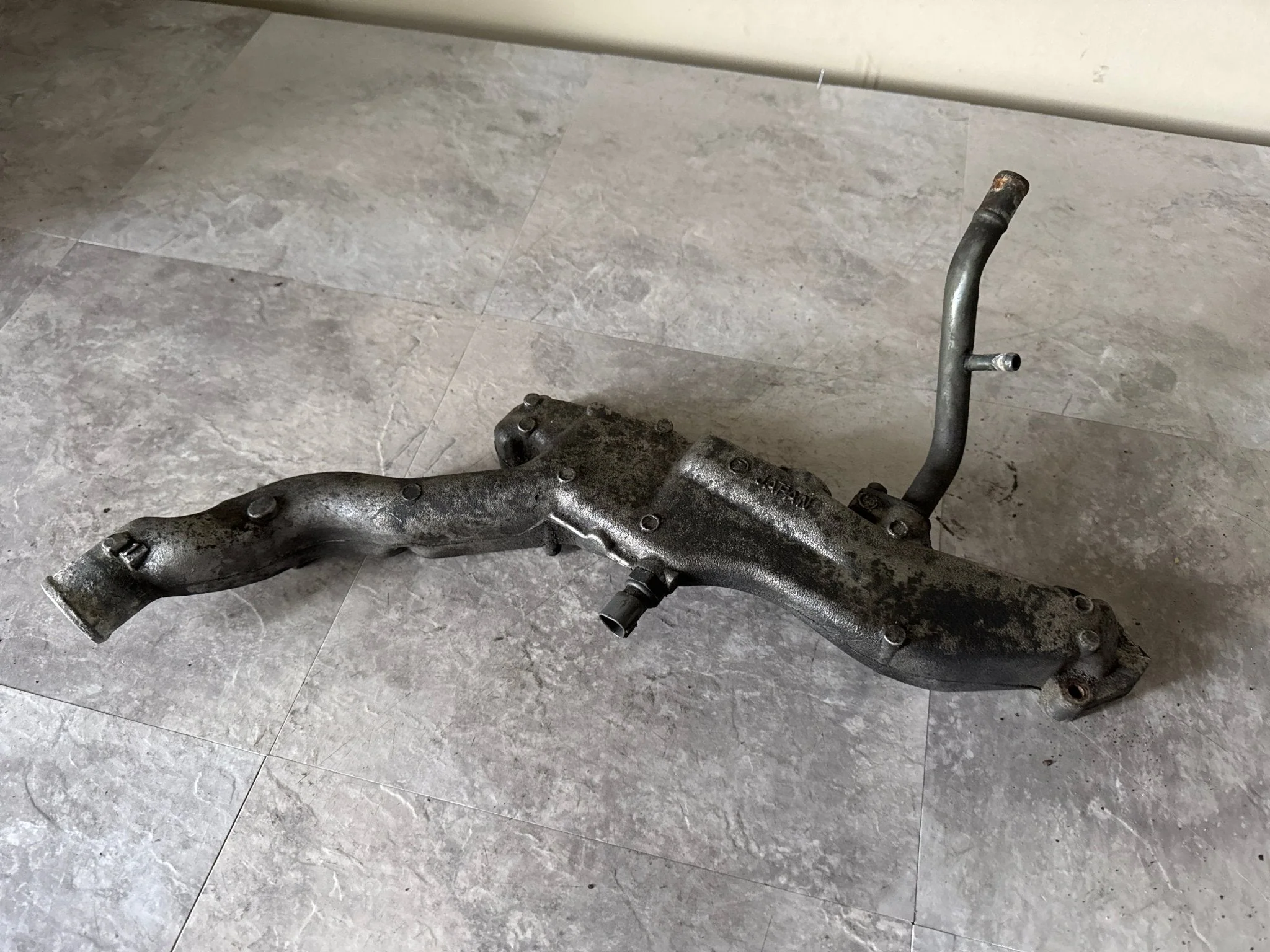 2002-2003 Subaru WRX STi Engine OEM Coolant Crossover Assembly (2) L3