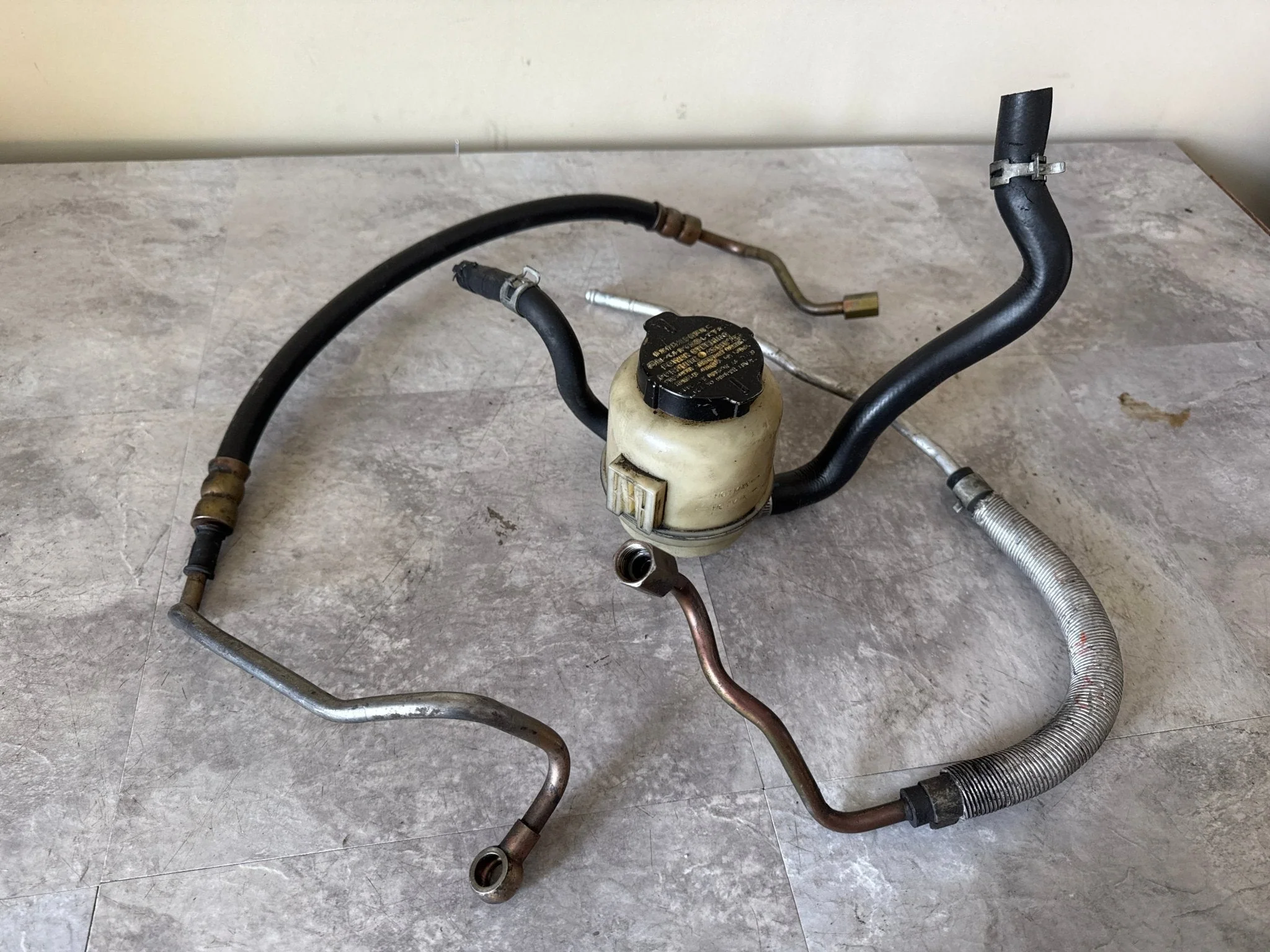 2002-2007 Subaru Impreza WRX STi OEM Power Steering Reservoir Assembly Lines (2) J5