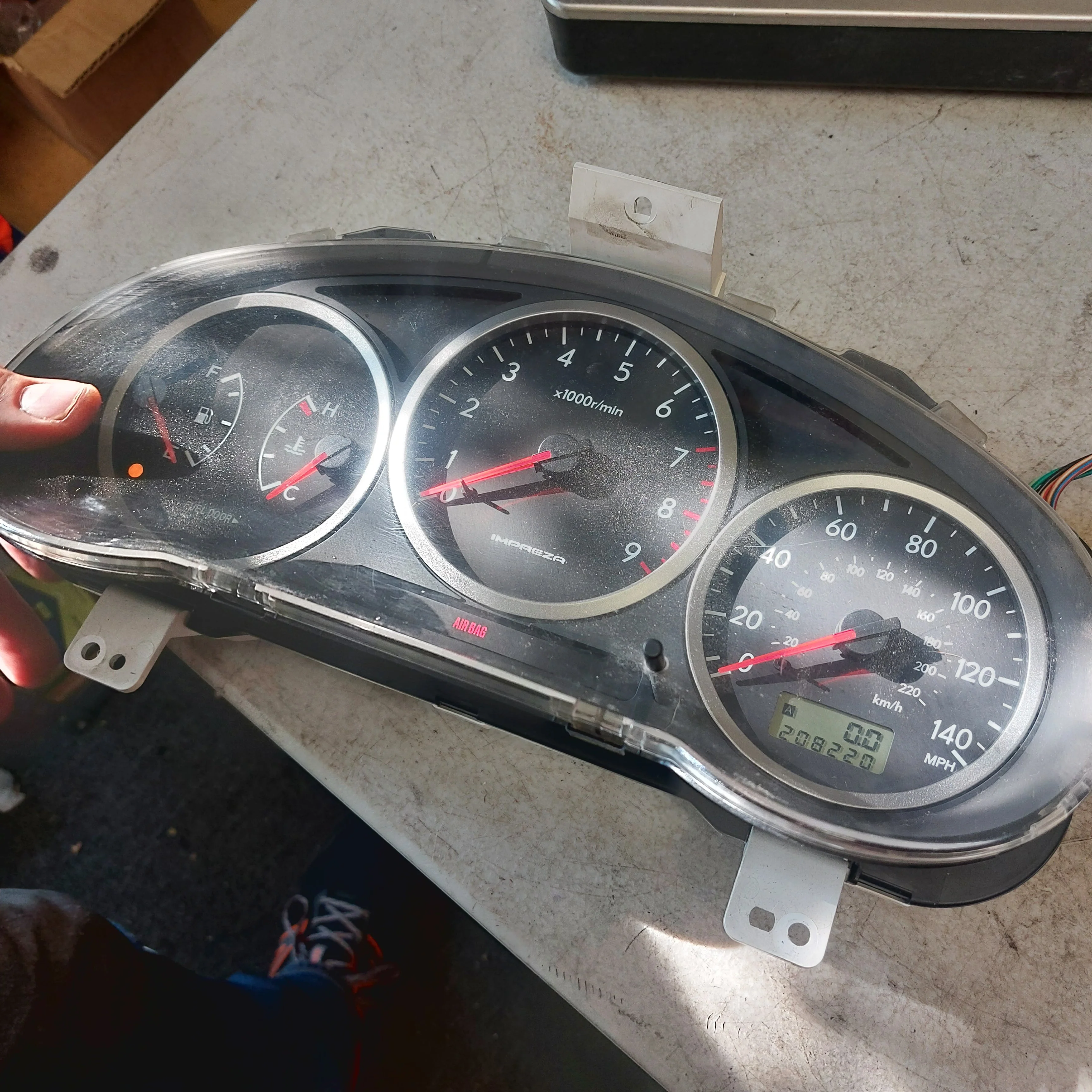 2004 Subaru Impreza WRX Instrument OEM Gauge Cluster 208k Tested F3 - Image 8