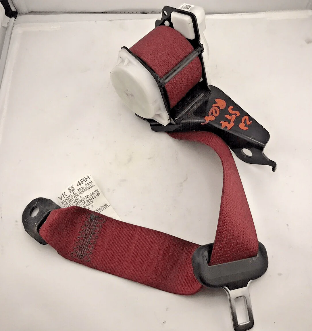 2015-2021 Subaru WRX STi Passenger OEM Rear Right Seatbelt Assembly Red