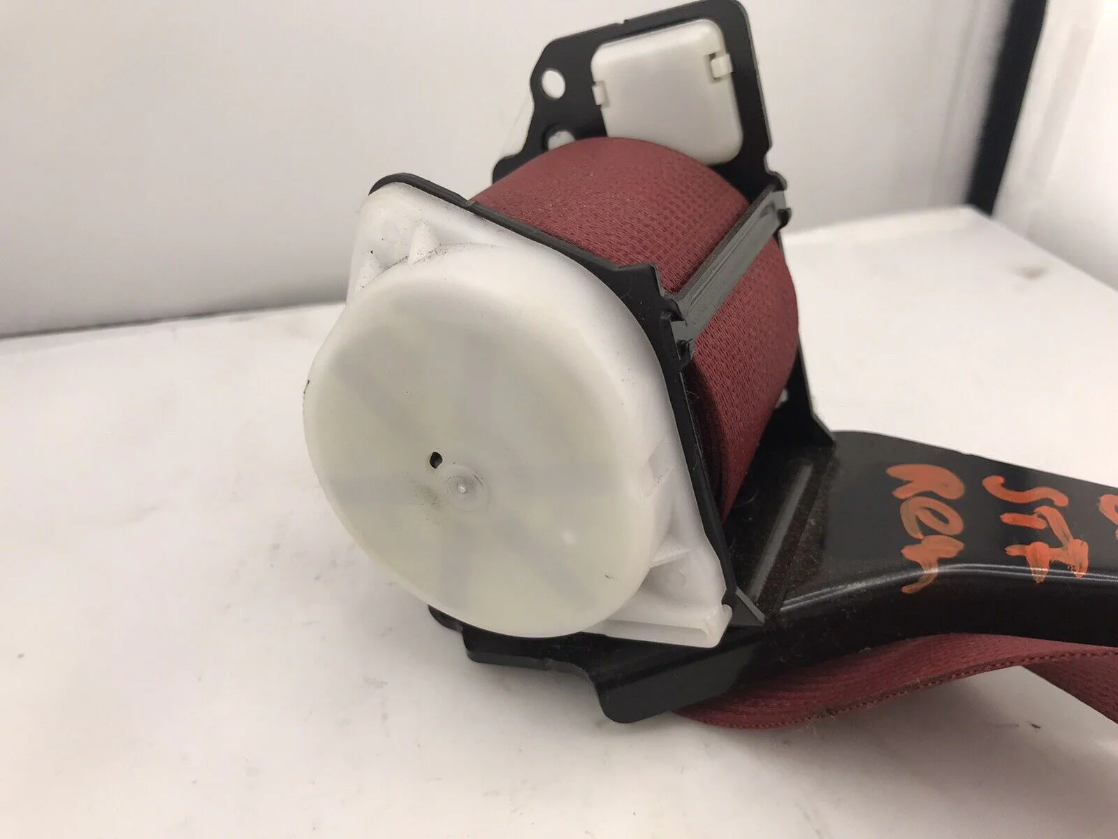 2015-2021 Subaru WRX STi Passenger OEM Rear Right Seatbelt Assembly Red - Image 2