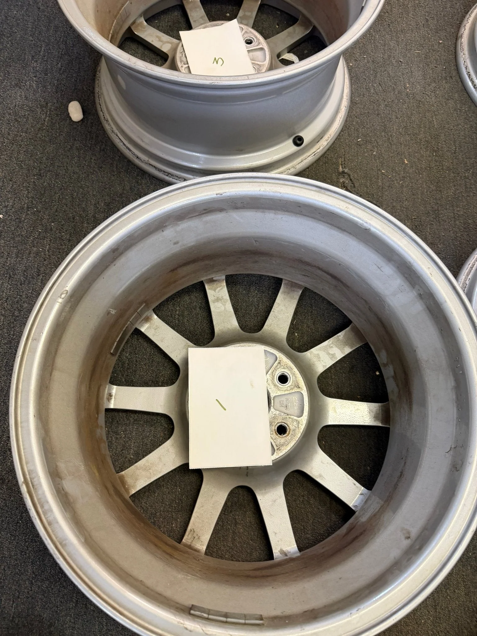 OEM BBS Subaru STi Wheels Forged 5x114 2005-2007 WRX SWAP w/ Center Caps +53 - Image 12