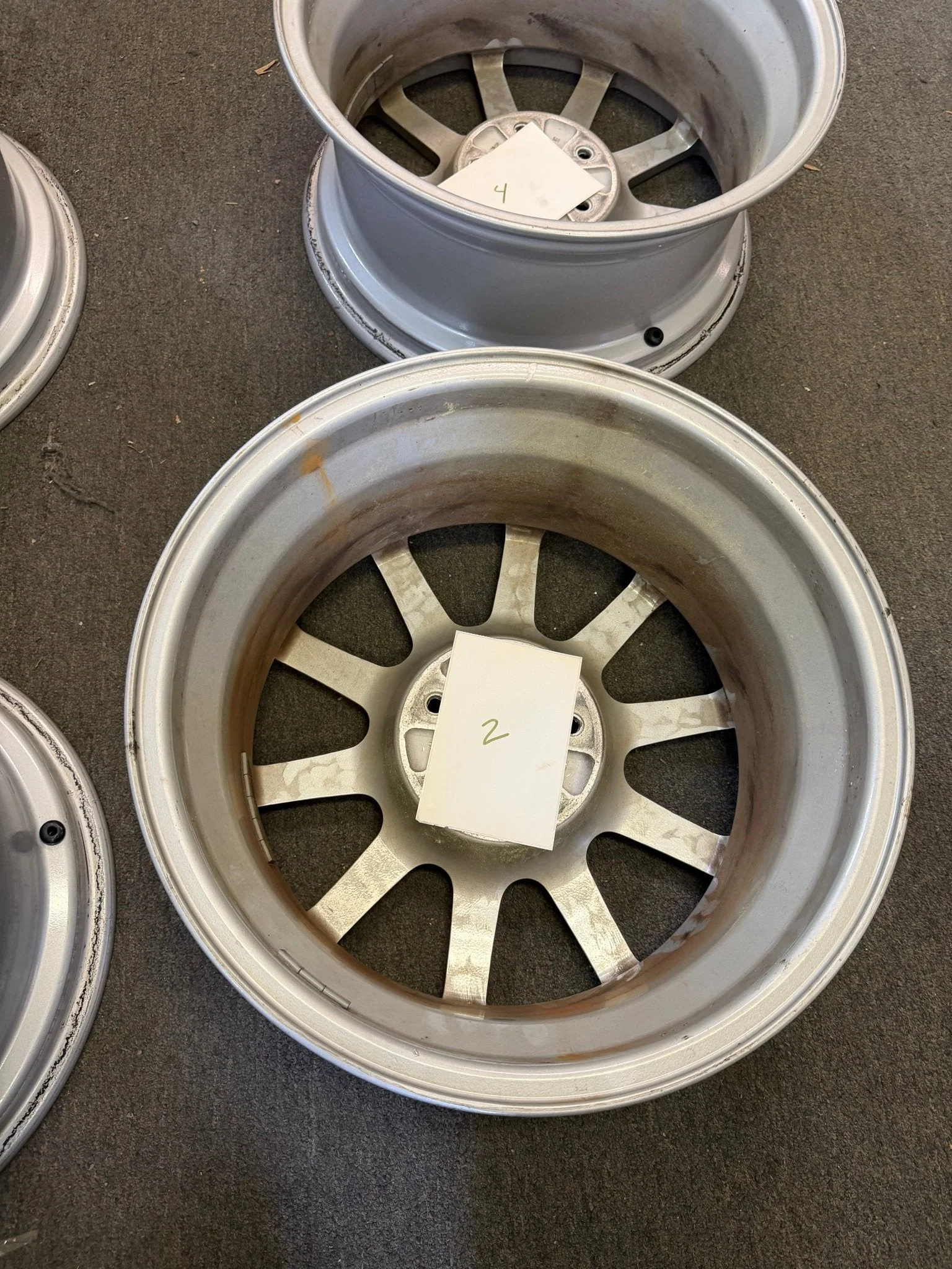 OEM BBS Subaru STi Wheels Forged 5x114 2005-2007 WRX SWAP w/ Center Caps +53 - Image 13