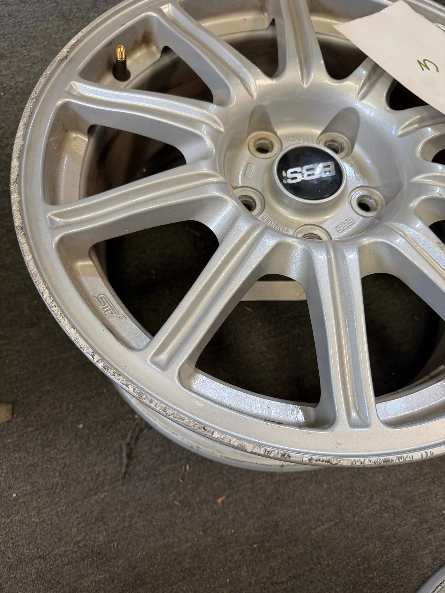 OEM BBS Subaru STi Wheels Forged 5x114 2005-2007 WRX SWAP w/ Center Caps +53 - Image 7