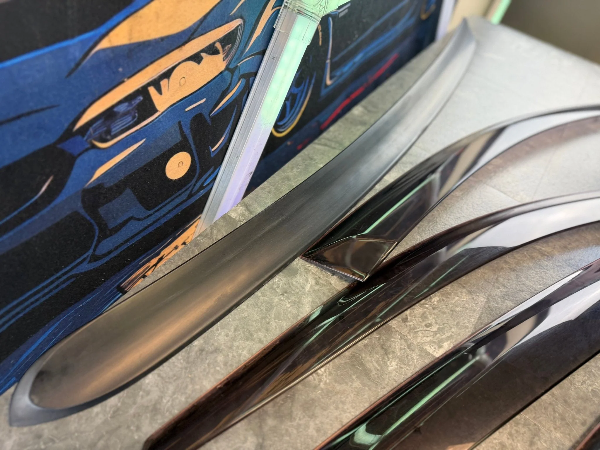 OEM 08-14 Subaru WRX/STi Window Rain Trim Guards/Rear Window Wing Spoiler King