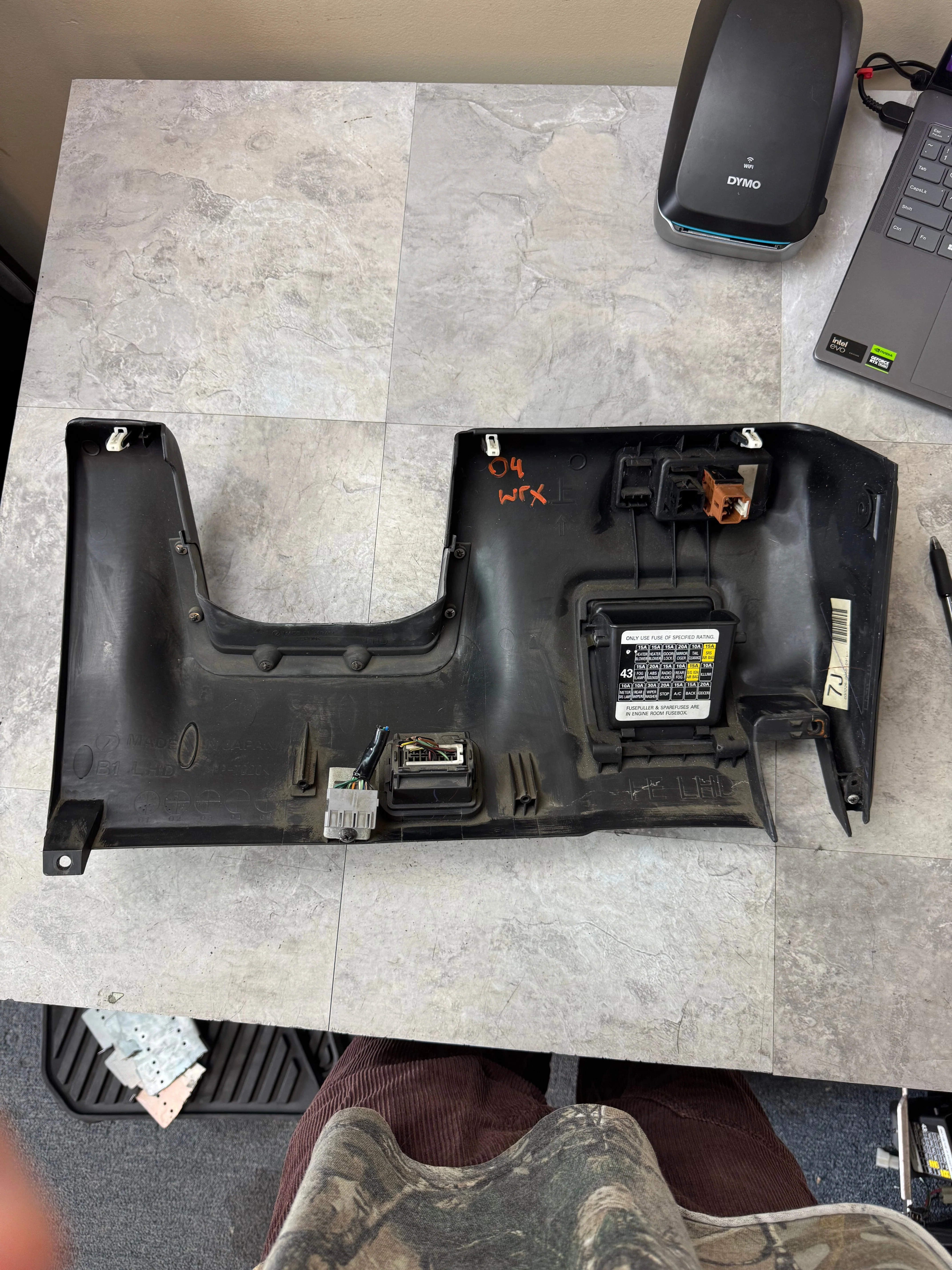2002-2007 Subaru Impreza WRX STi OEM Under Dash Steering Wheel Kick Trim Cruise Control And Fuse Box Trim F2 - Image 6