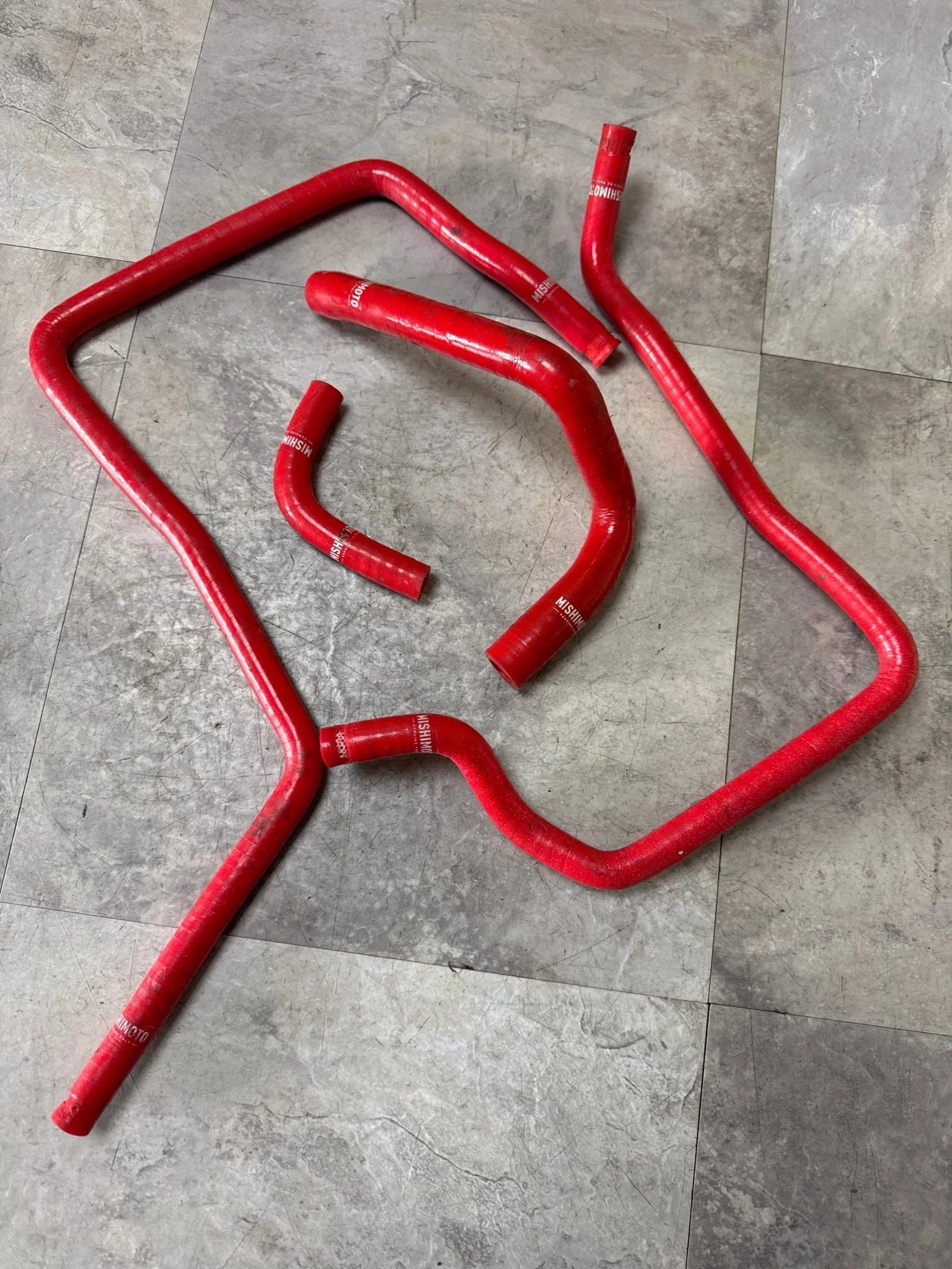 2001-2005 Subaru Impreza WRX Red Mishimoto Incomplete Silicone Ancillary Hose Kit (4/7) G3