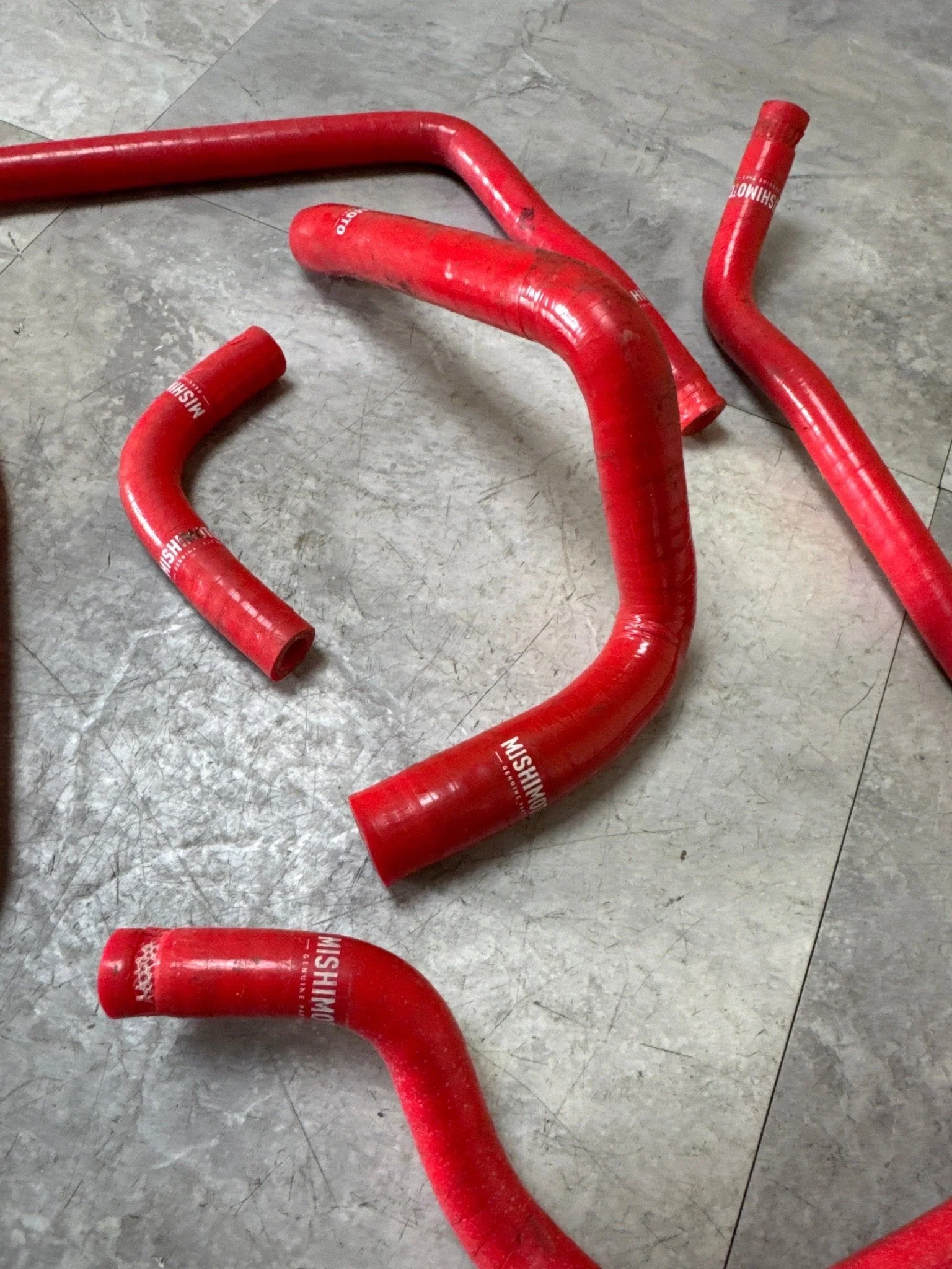 2001-2005 Subaru Impreza WRX Red Mishimoto Incomplete Silicone Ancillary Hose Kit (4/7) G3 - Image 2