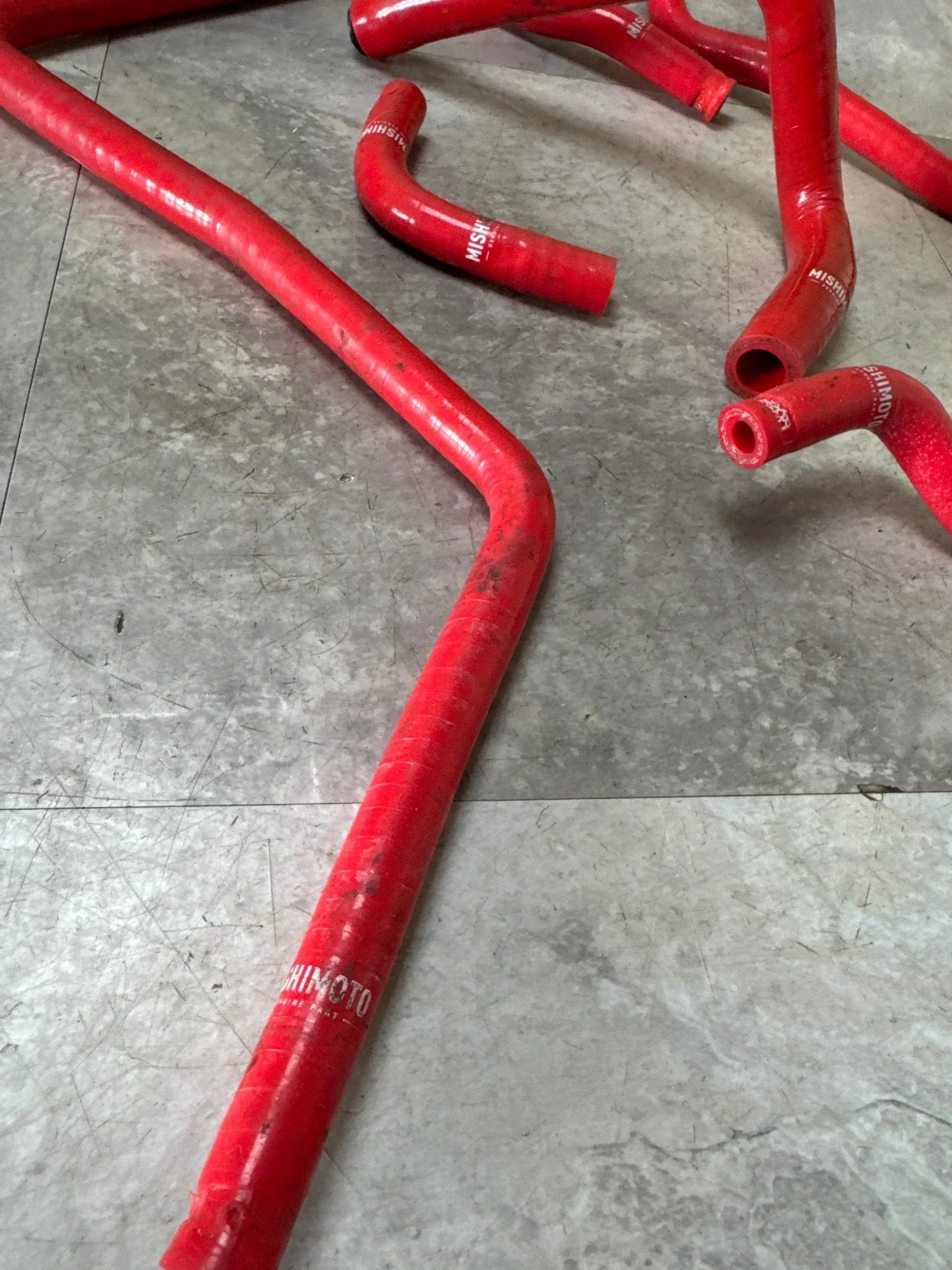 2001-2005 Subaru Impreza WRX Red Mishimoto Incomplete Silicone Ancillary Hose Kit (4/7) G3 - Image 3