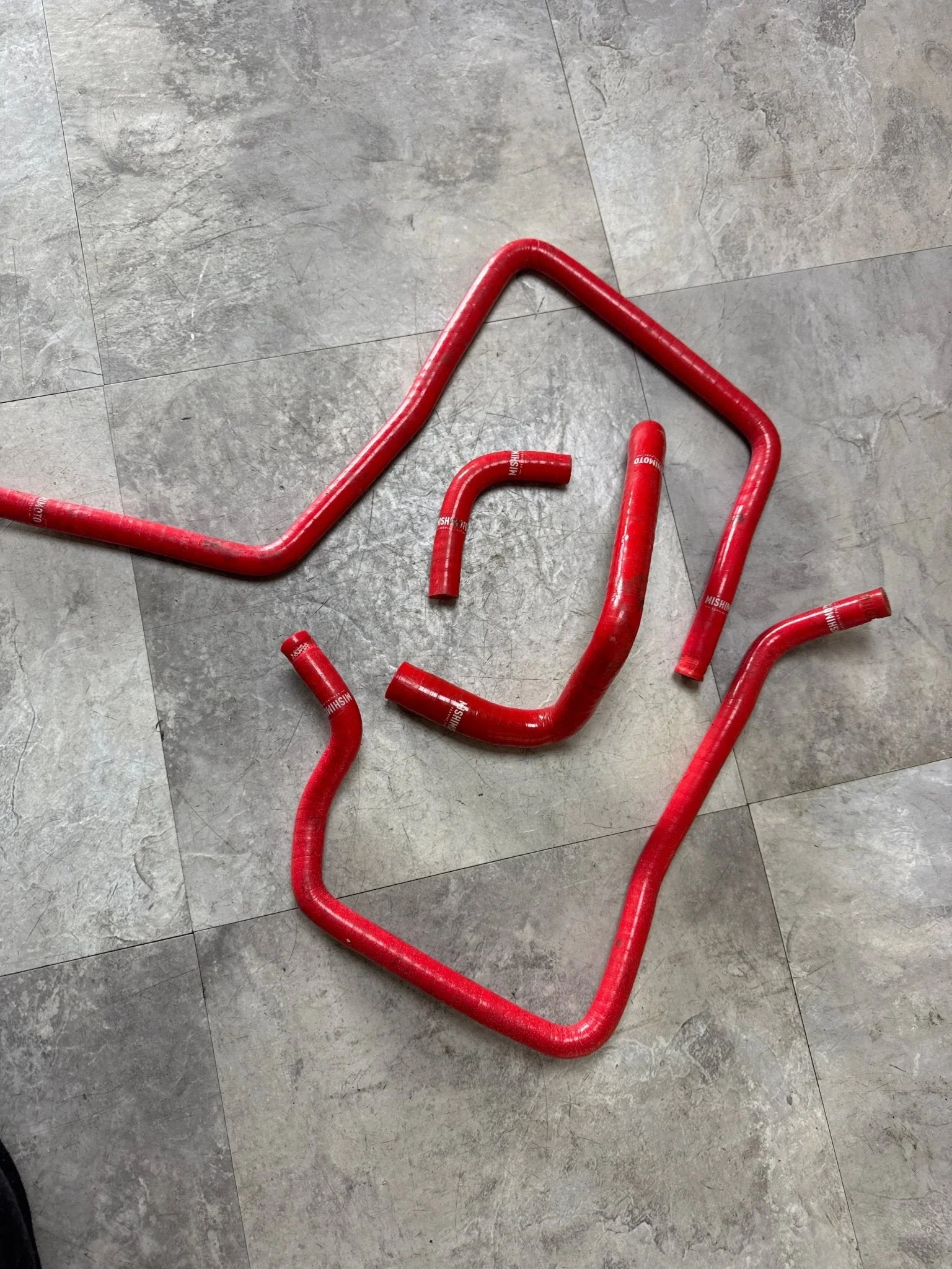 2001-2005 Subaru Impreza WRX Red Mishimoto Incomplete Silicone Ancillary Hose Kit (4/7) G3 - Image 4