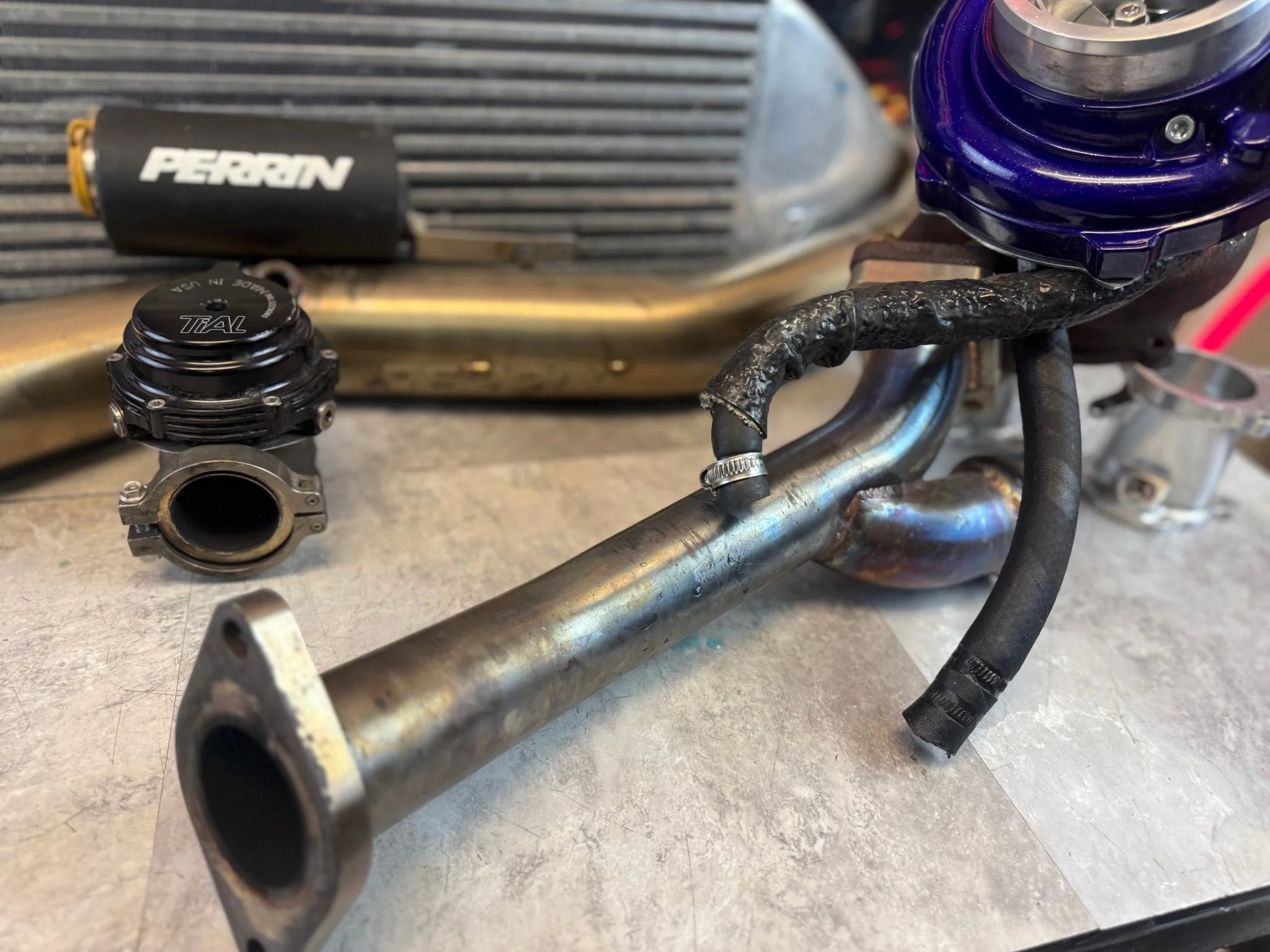 ROTATED turbo kit for 2008-2014 Subaru STi w/ mishimoto front mount intercooler kit 700 + HP - Image 8