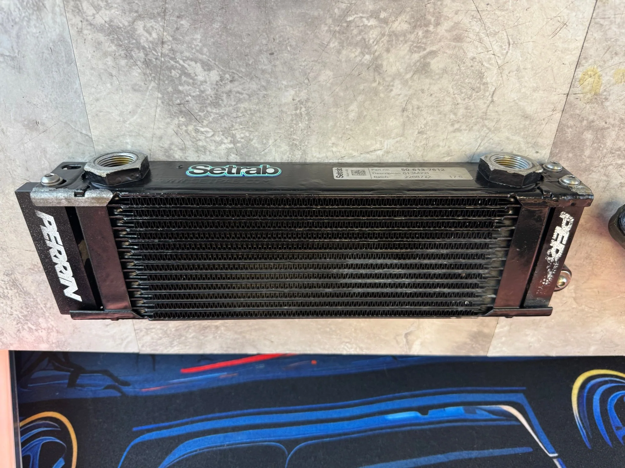 SETRAB PERFORMANCE PERRIN oil cooler set kit w/ core & lines 2015-2021 Subaru STi ej257 - Image 2