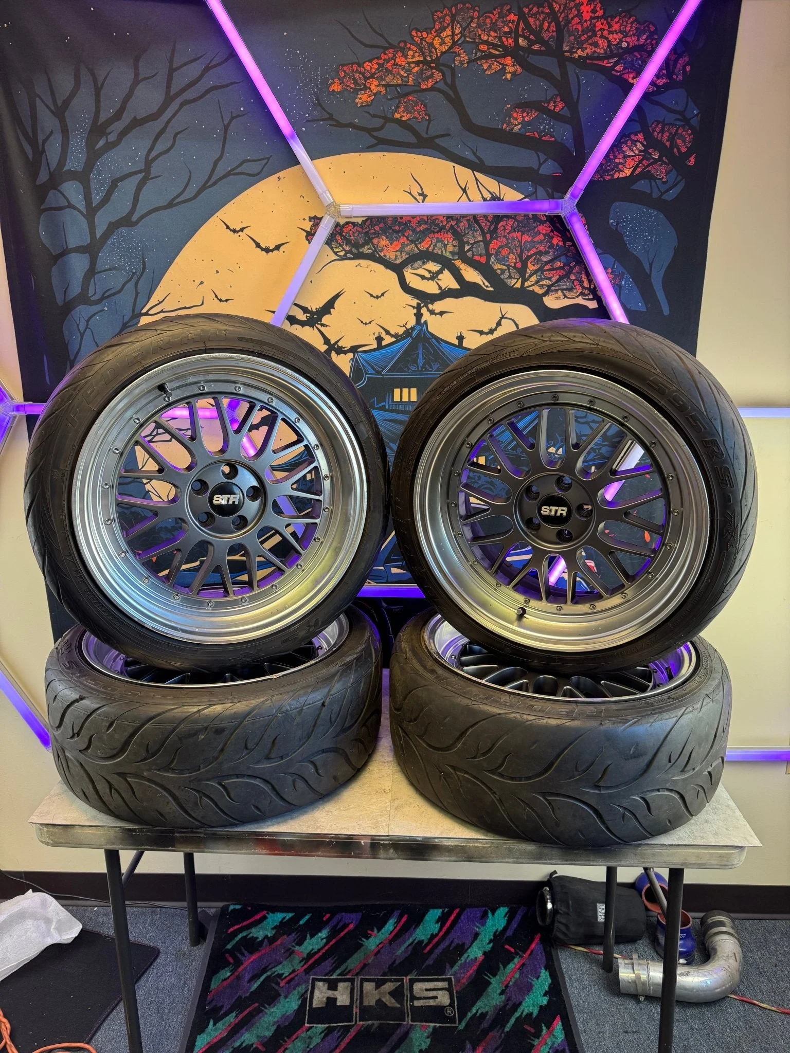STR Racing Wheels BBS Style STR Racing 601 Federal 595rs-rr Racing Tires 5x100 18x8.5 +30