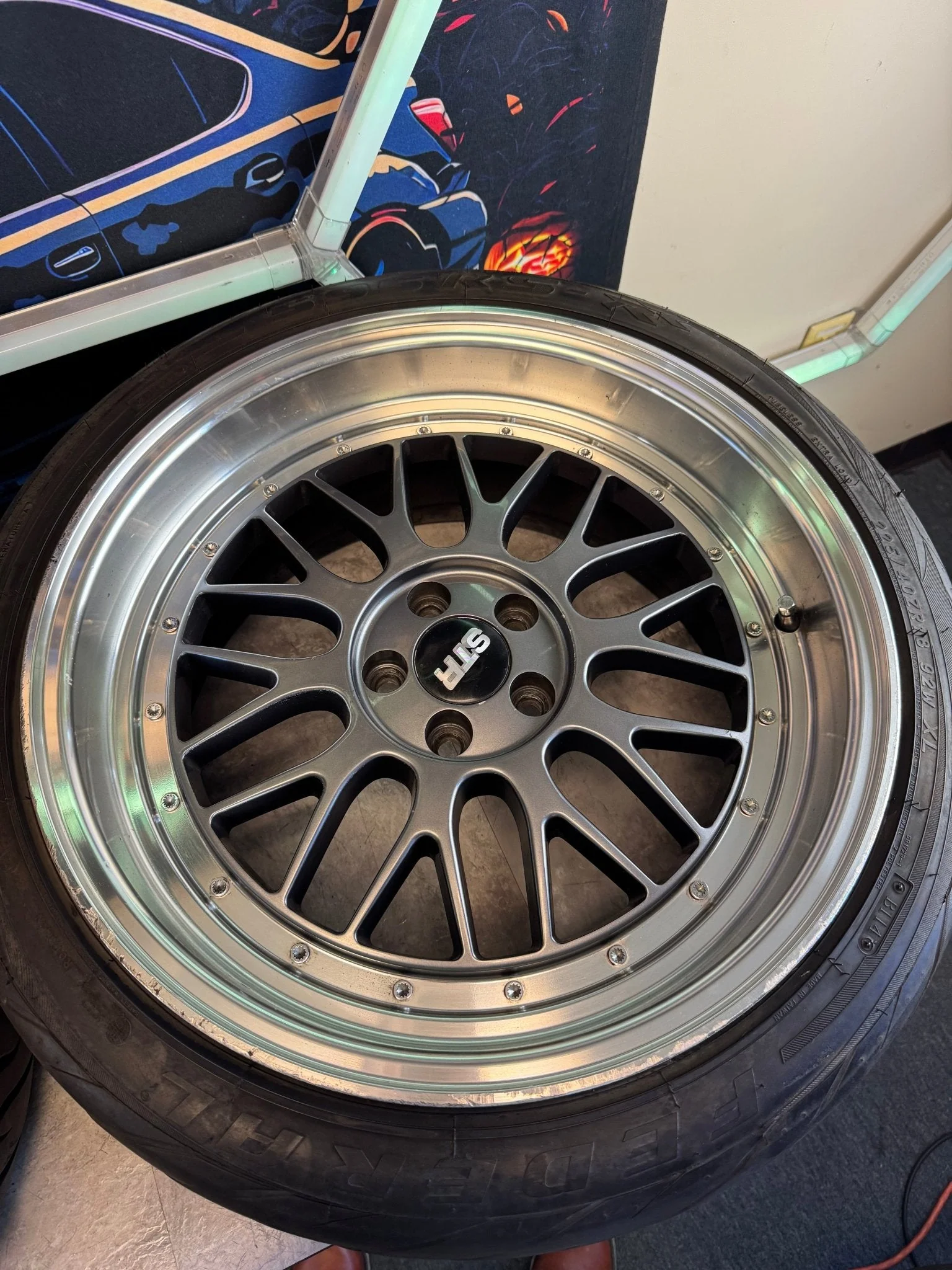 STR Racing Wheels BBS Style STR Racing 601 Federal 595rs-rr Racing Tires 5x100 18x8.5 +30 - Image 14