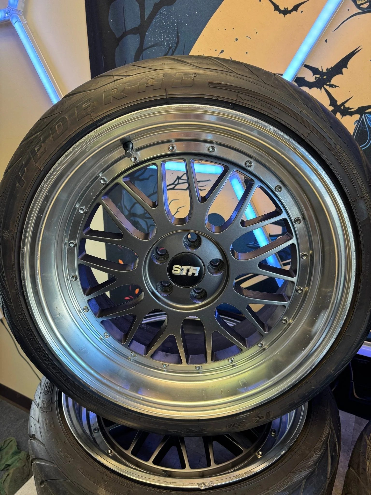 STR Racing Wheels BBS Style STR Racing 601 Federal 595rs-rr Racing Tires 5x100 18x8.5 +30 - Image 2