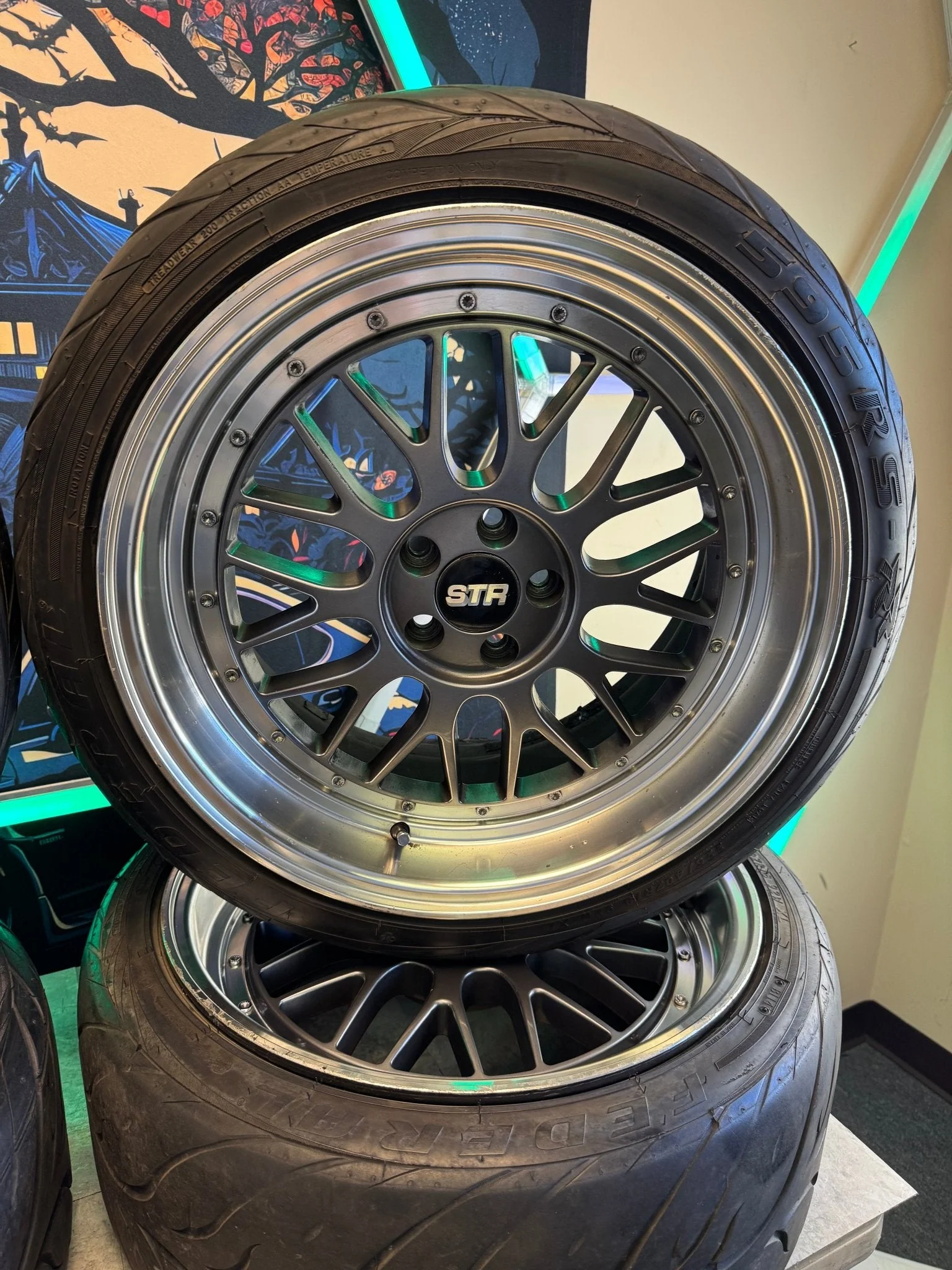 STR Racing Wheels BBS Style STR Racing 601 Federal 595rs-rr Racing Tires 5x100 18x8.5 +30 - Image 7
