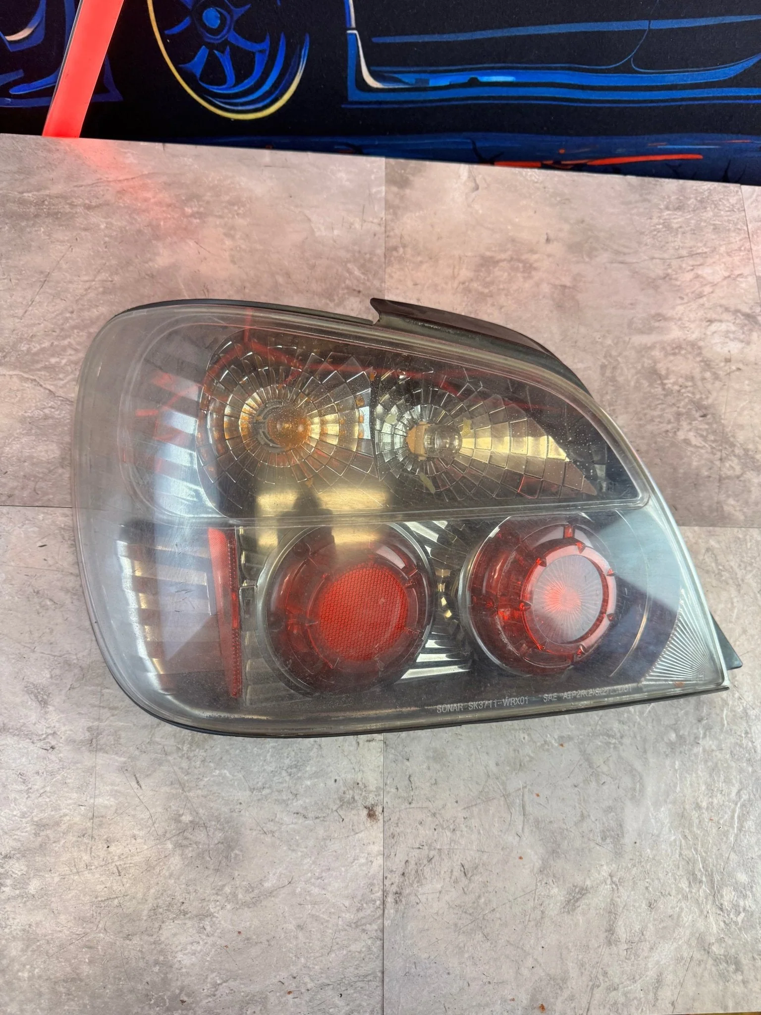 2002-2003 Subaru Impreza WRX LH Side Clear Tail Light Assembly Sedan A3