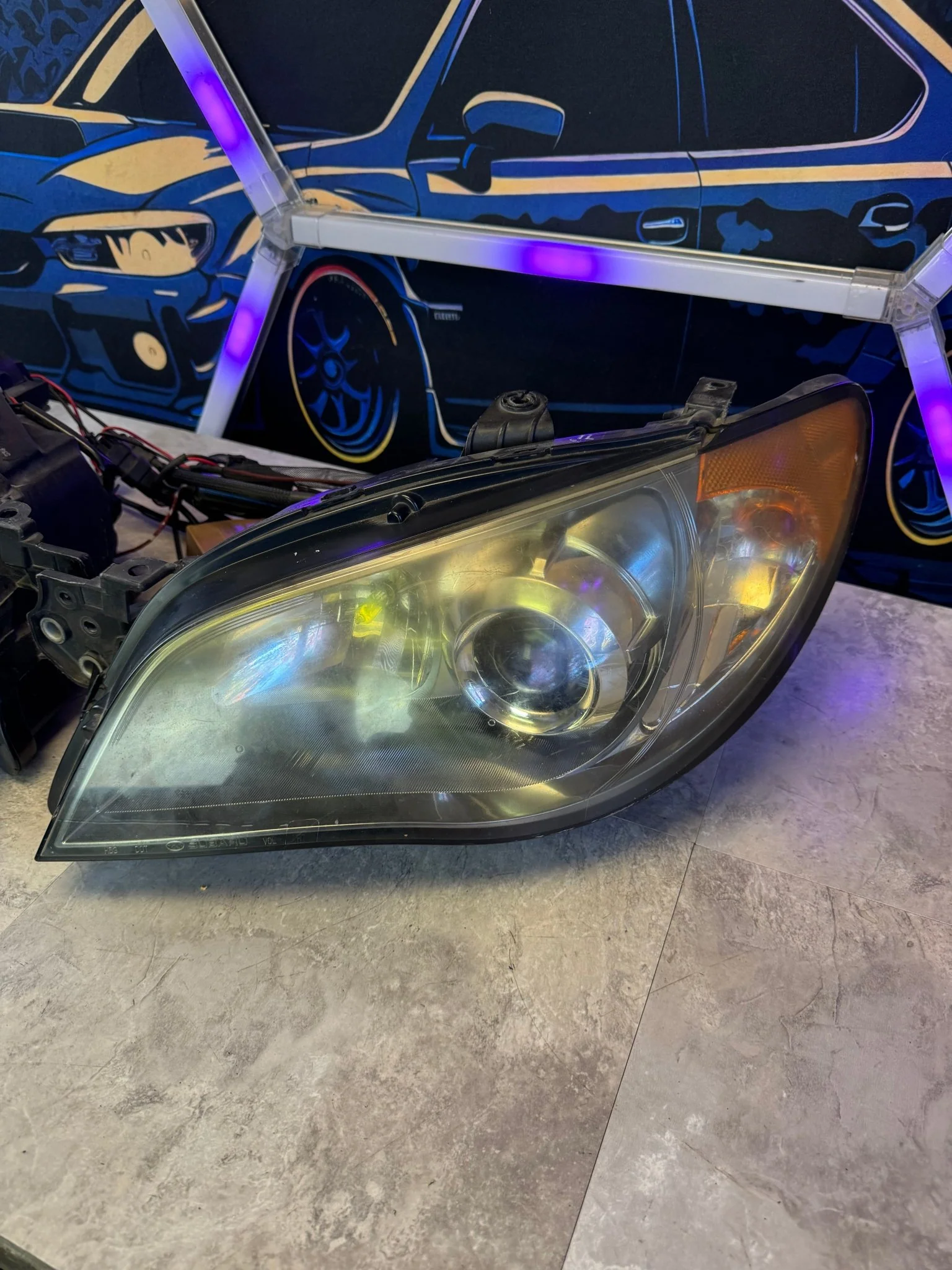 2006-2007 Subaru Impreza WRX STi OEM Headlight Pair Assembly HID Module B4 - Image 2