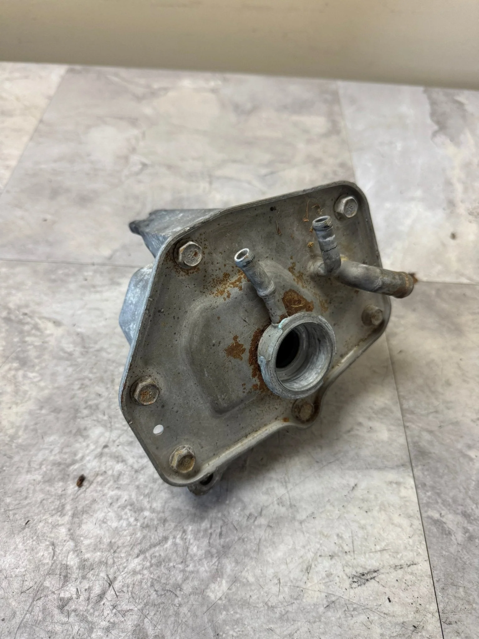 2002-2005 Subaru Impreza WRX STi OEM Metal Coolant Reservoir Expansion Tank No Lid E4