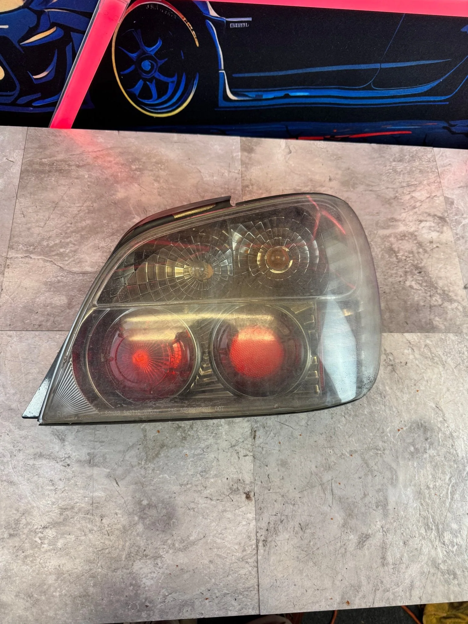 2002-2003 Subaru Impreza WRX RH Side Clear Tail Light Assembly Sedan A4