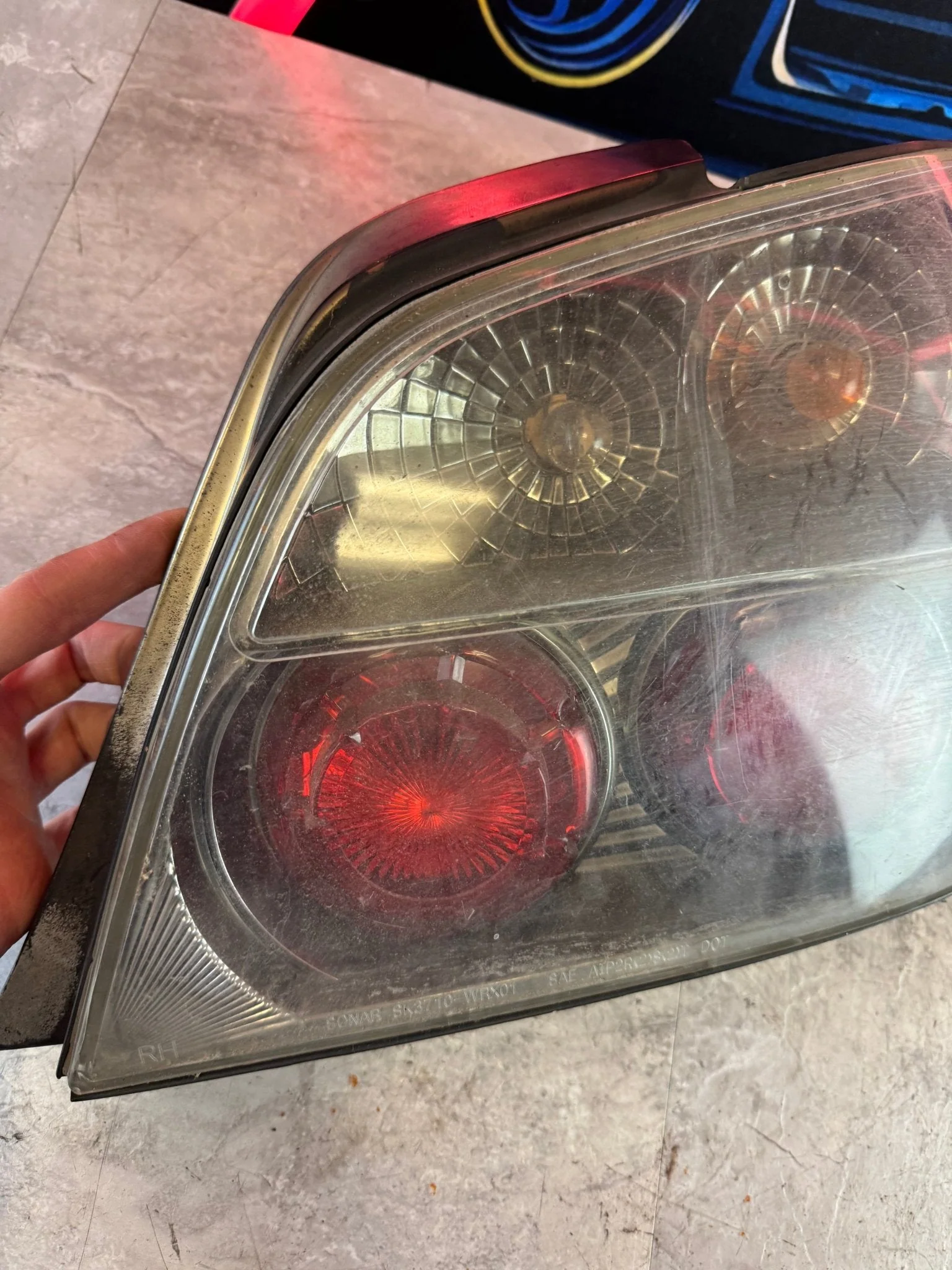 2002-2003 Subaru Impreza WRX RH Side Clear Tail Light Assembly Sedan A4 - Image 2