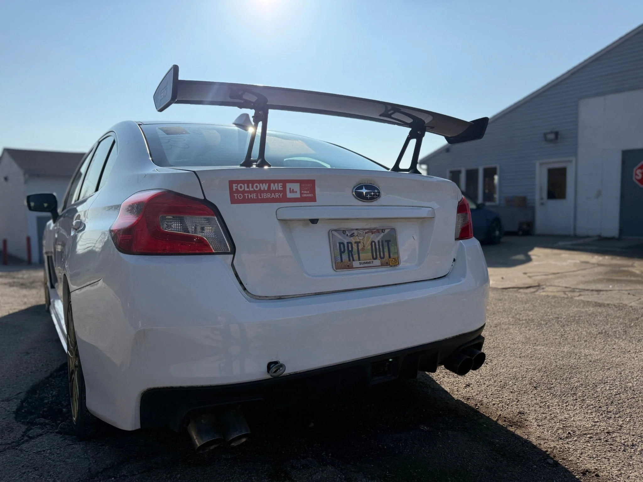 Subaru STi/WRX 15-21 CWP White Trunk w/ JDM BRZ STi OEM Carbon Fiber Wing - Image 18
