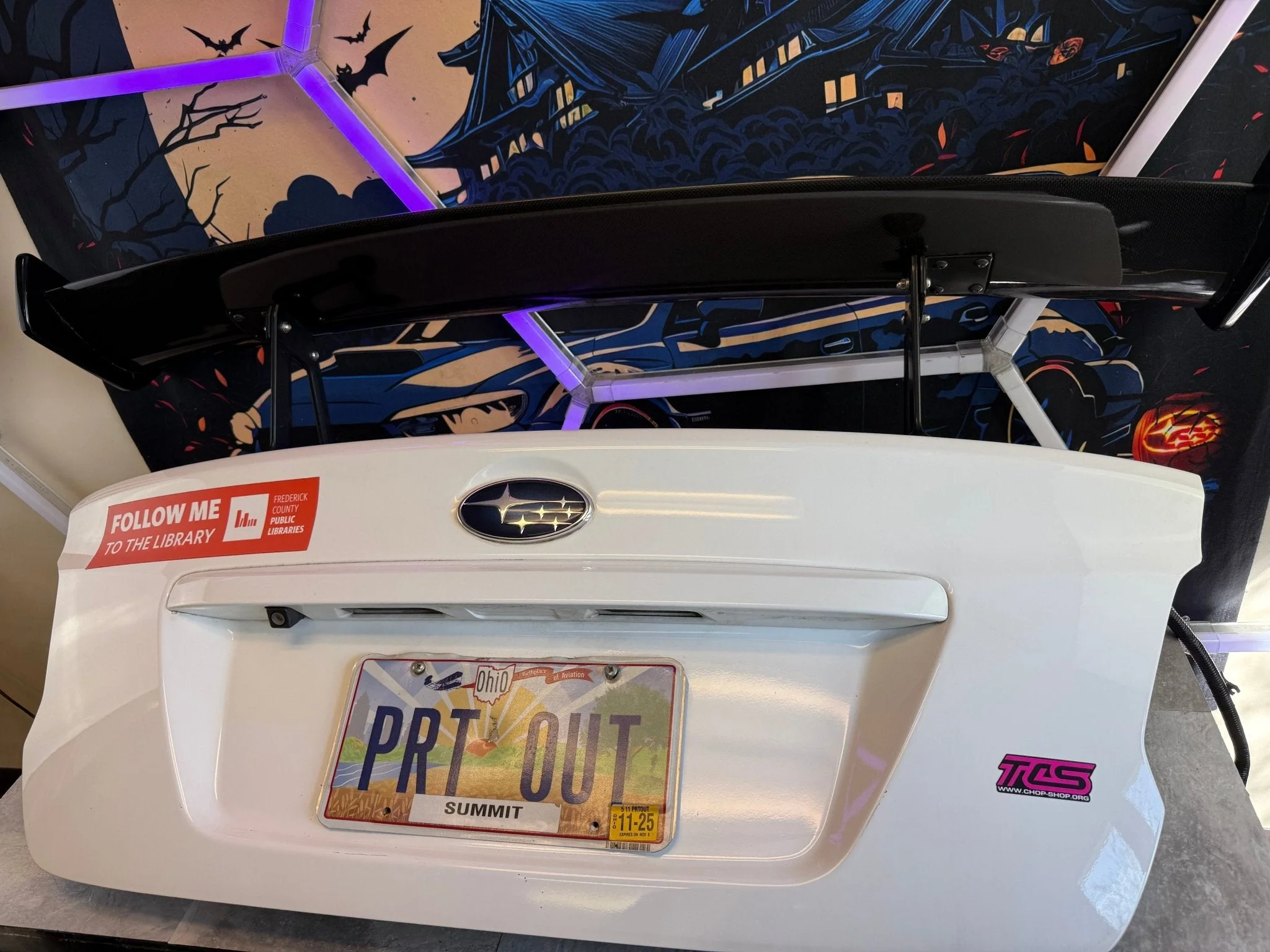 Subaru STi/WRX 15-21 CWP White Trunk w/ JDM BRZ STi OEM Carbon Fiber Wing - Image 5