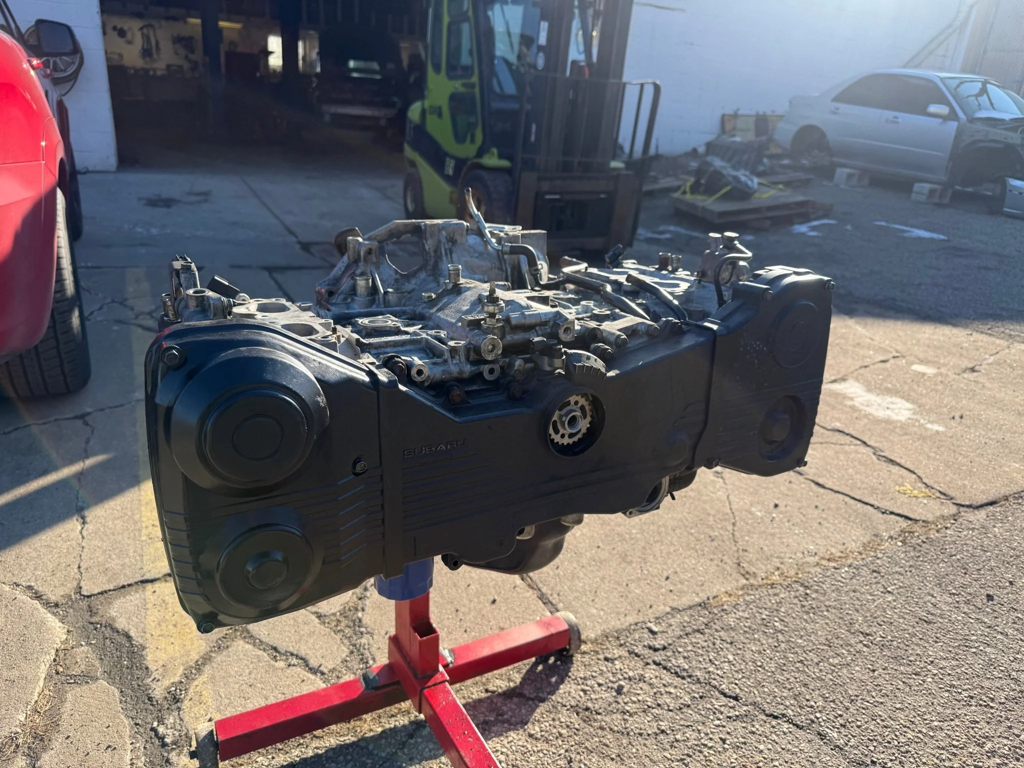 SUBARU used EJ257 turbo engine long block longblock boxer motor w/ d25 SAVCS heads ARP studs - Image 2