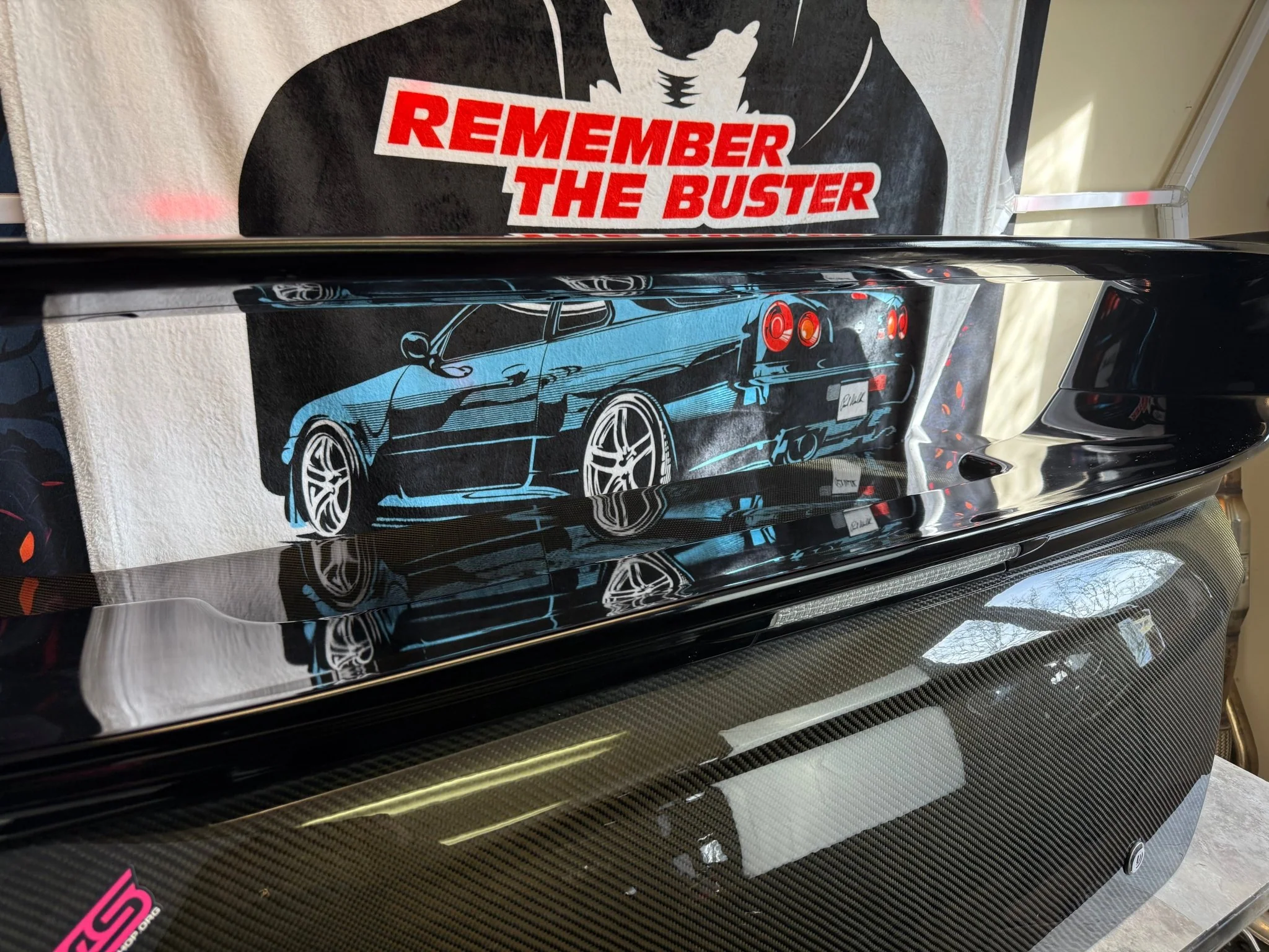 VIS carbon fiber oem style trunk w/ black oem STi wing Subaru wrx 2002-2007 sedan - Image 10