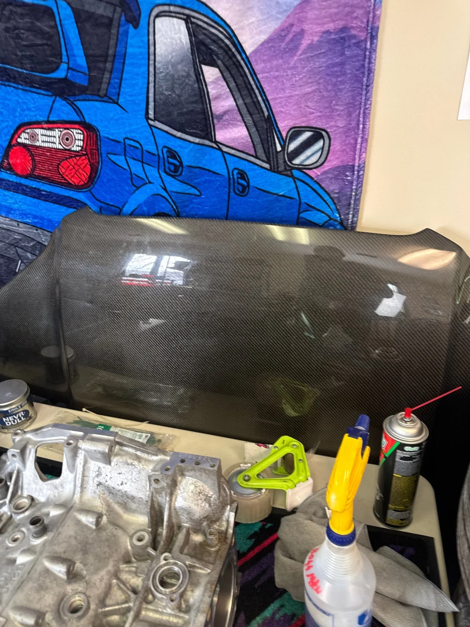 VIS carbon fiber oem style trunk w/ black oem STi wing Subaru wrx 2002-2007 sedan - Image 13