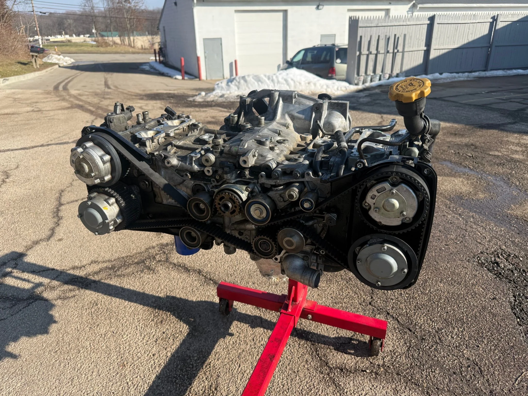 W25 EJ257 Subaru STi 2008 - 2021 dual avcs engine boxer motor longblock w/ arp head studs & oem head gaskets - Image 9